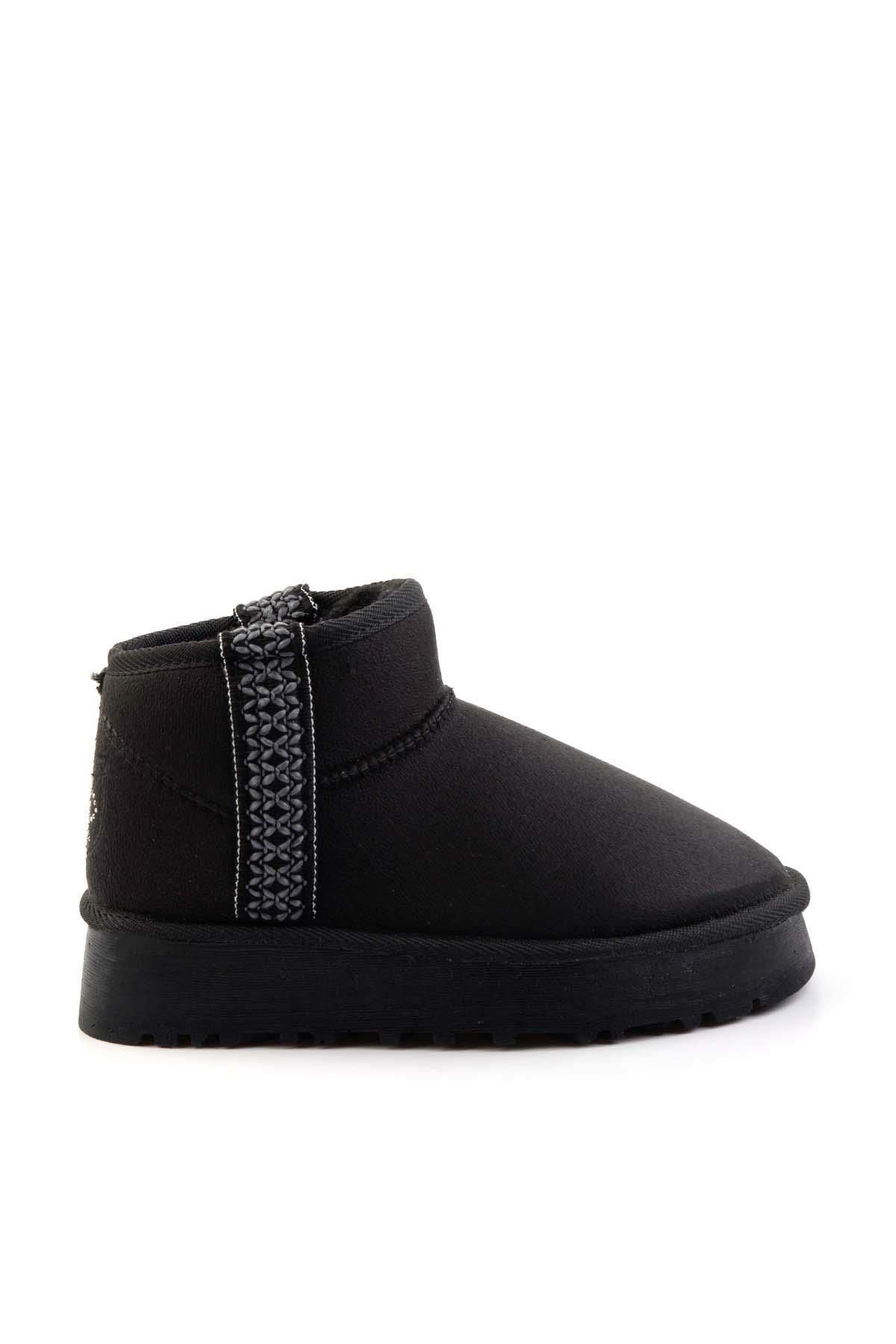 Bambi Siyah Süet   Kadın Bot & Bootie K02855115002