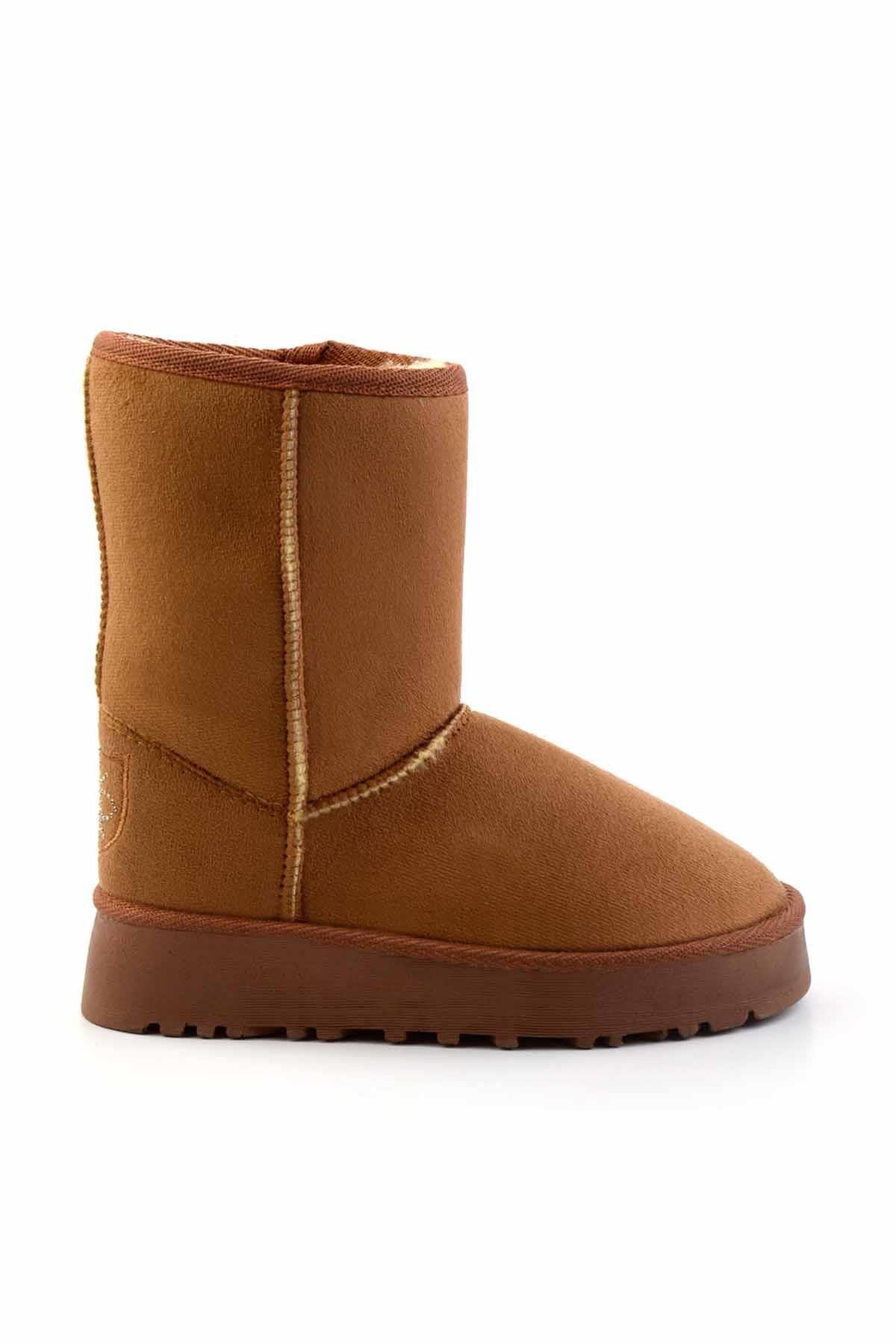 Bambi Taba Süet  Kadın Bot & Bootie K02855115202