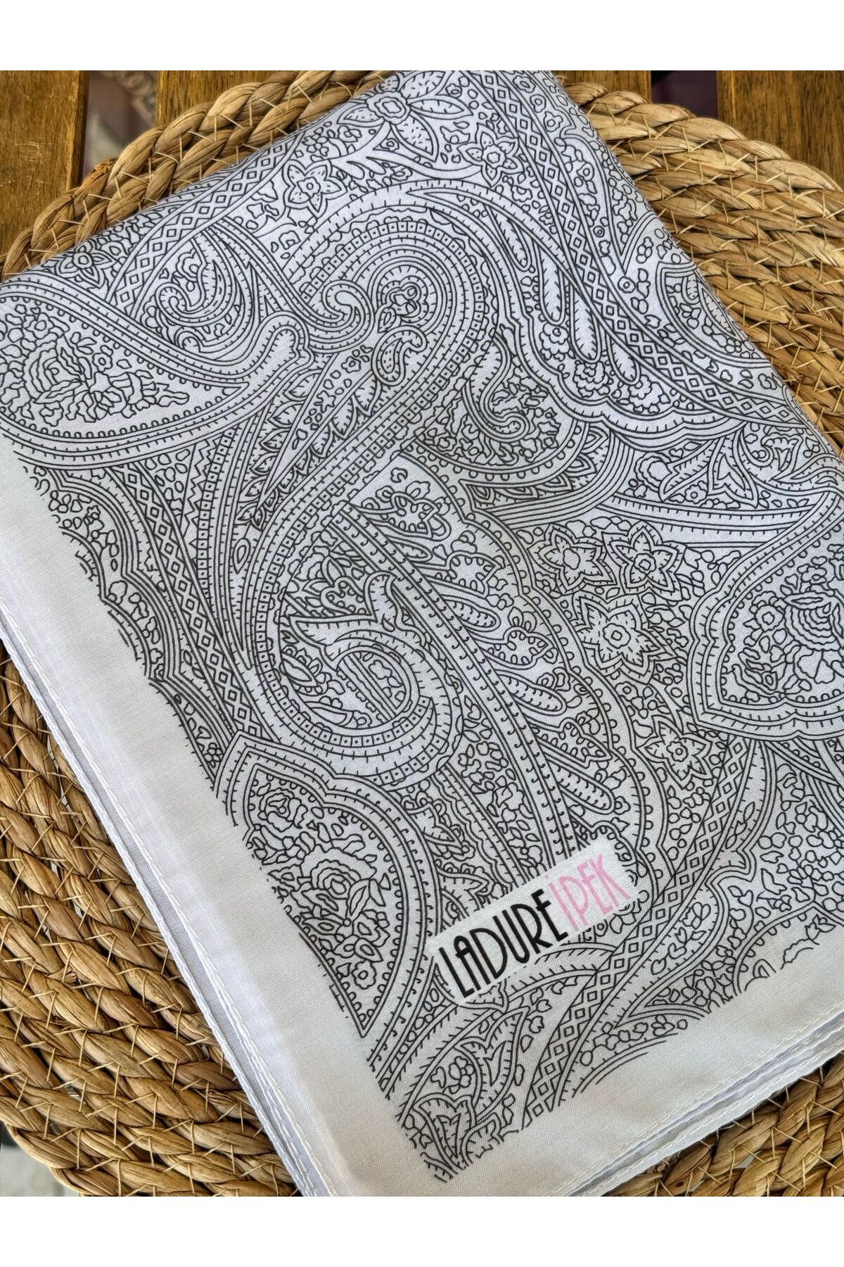 Ladureipek Ladure İpek Etnik Desen  Butik Soft Şal