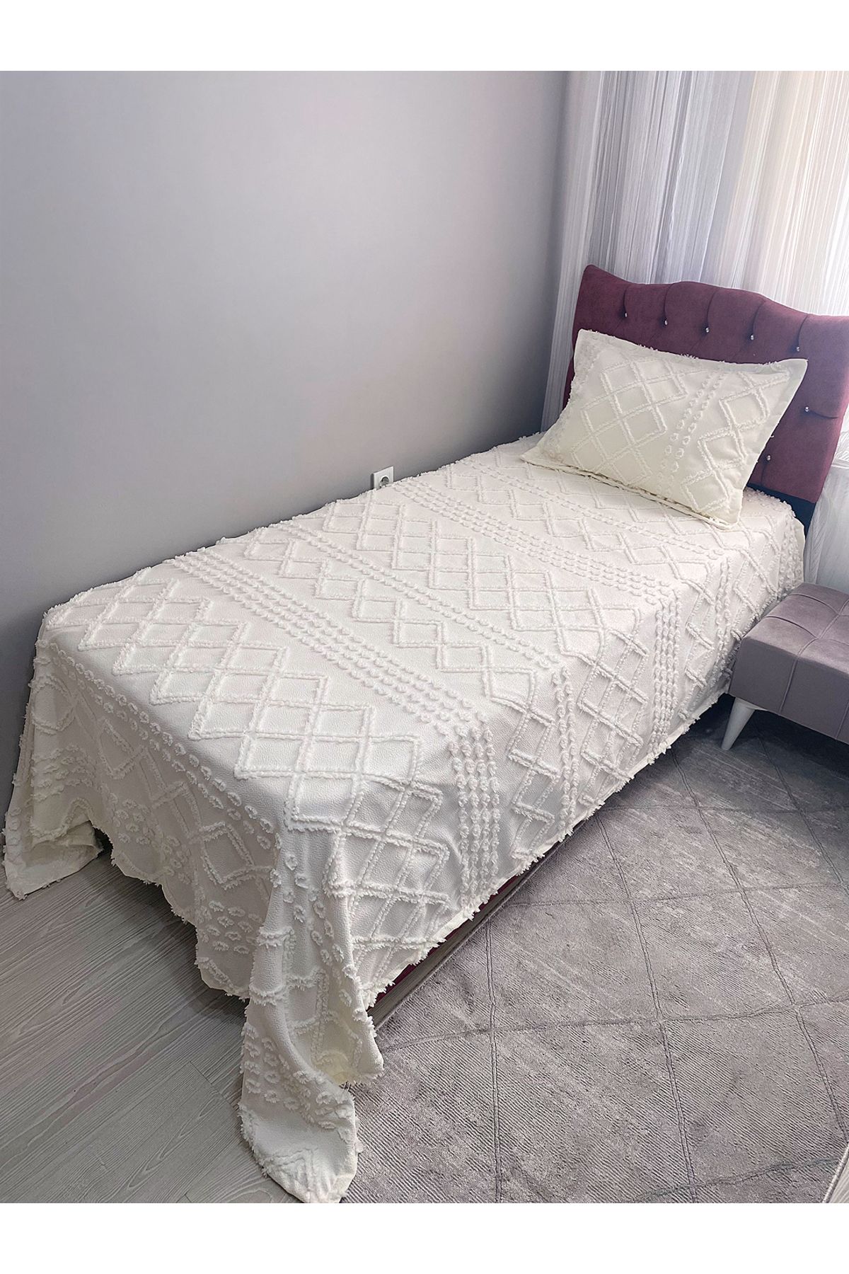 Jolie Maison Tek kişilik pike takımı hatun