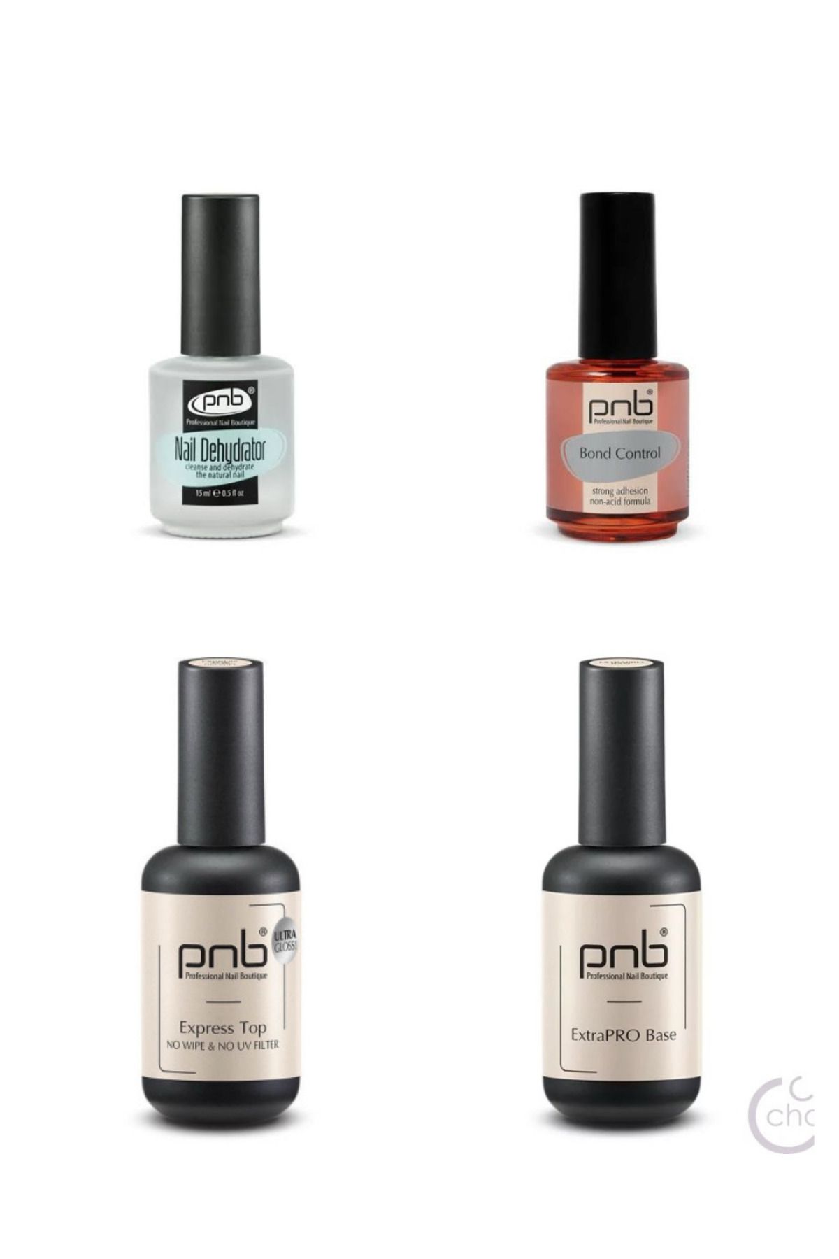 PNB Kalıcı Oje Başlangıç Seti 4'lü Base17ml Top17ml Dehydratör15ml Bond15ml