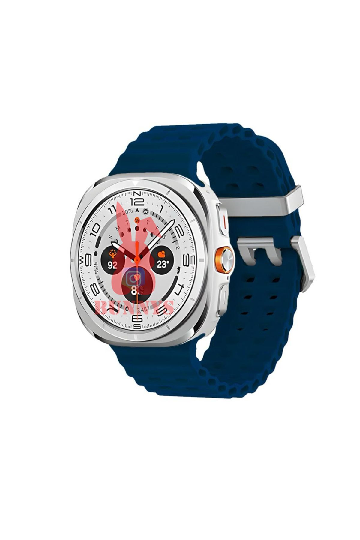Bunnys Watch Ultra Samsung Galaxy S22 Ultra Uyumlu Akıllı Saat 1.43 inç Kordon Hediyeli