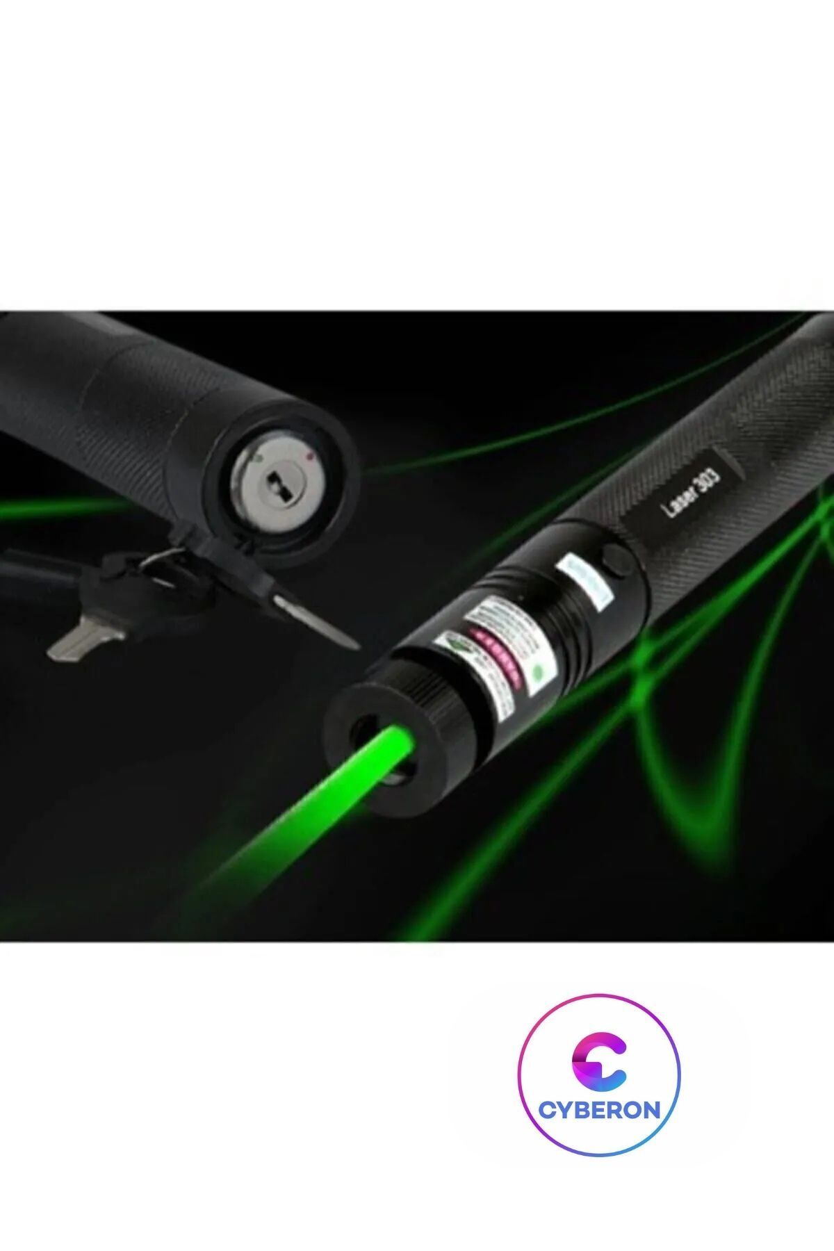 CYBERON Yeşil Şarjlı Lazer Pointer - 10 Km Etkili Kamp Doğa Spor Lazeri green laser pointer