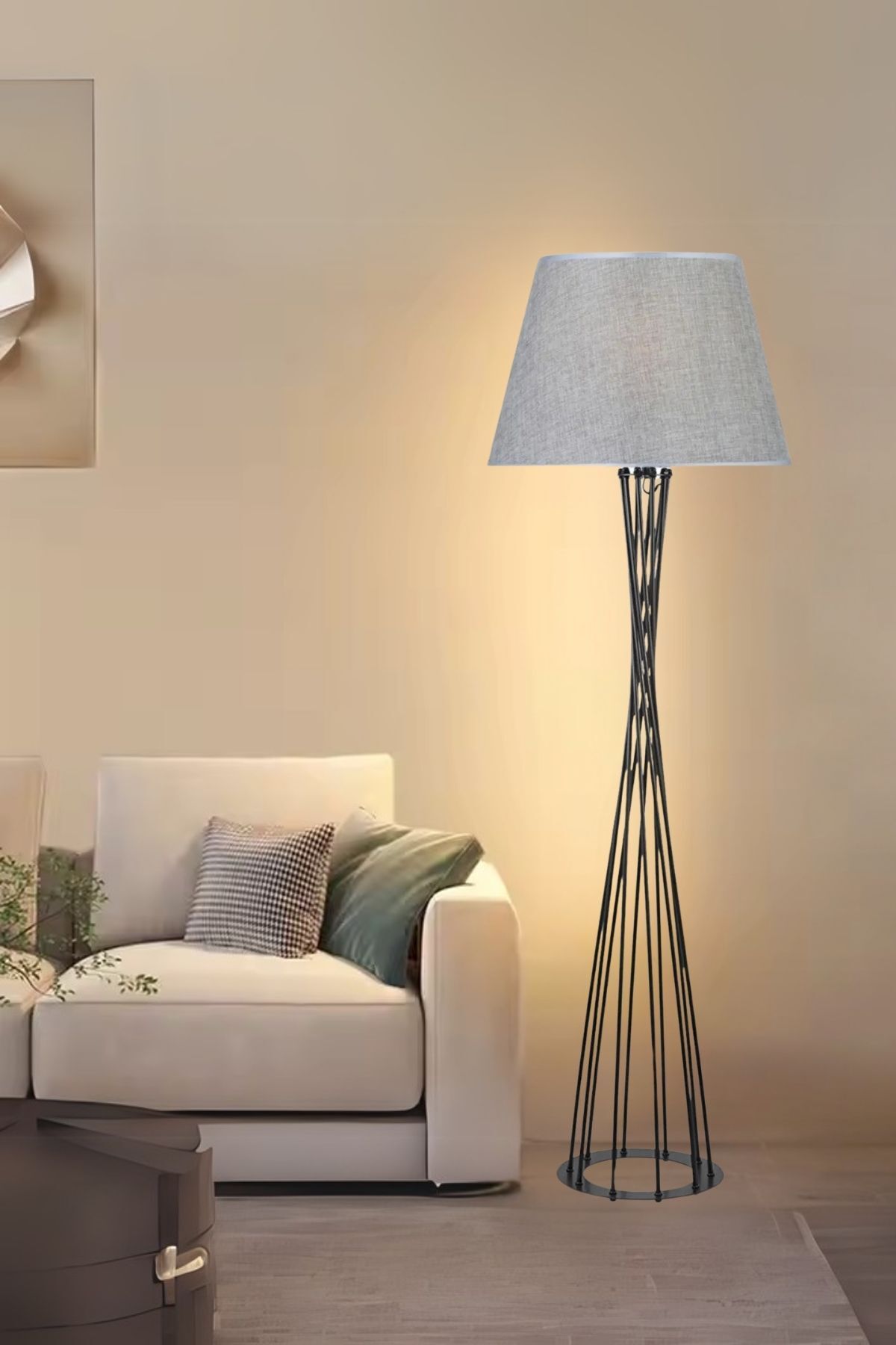 Ömür Avize Modern Ayaklı Lamba Salon Lambader
