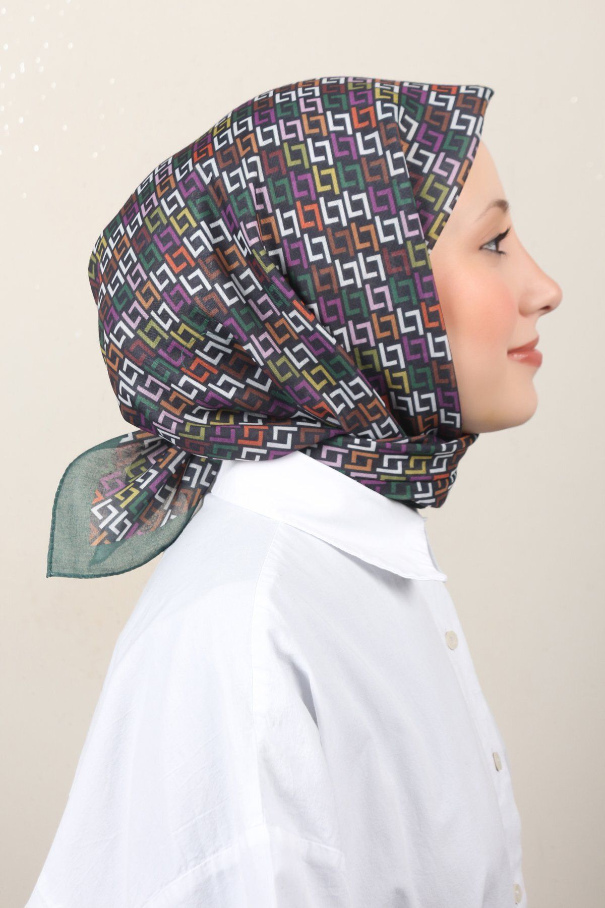 Eşarppark Lux Soft Pamuklu Eşarp 4040-223 Zümrüt