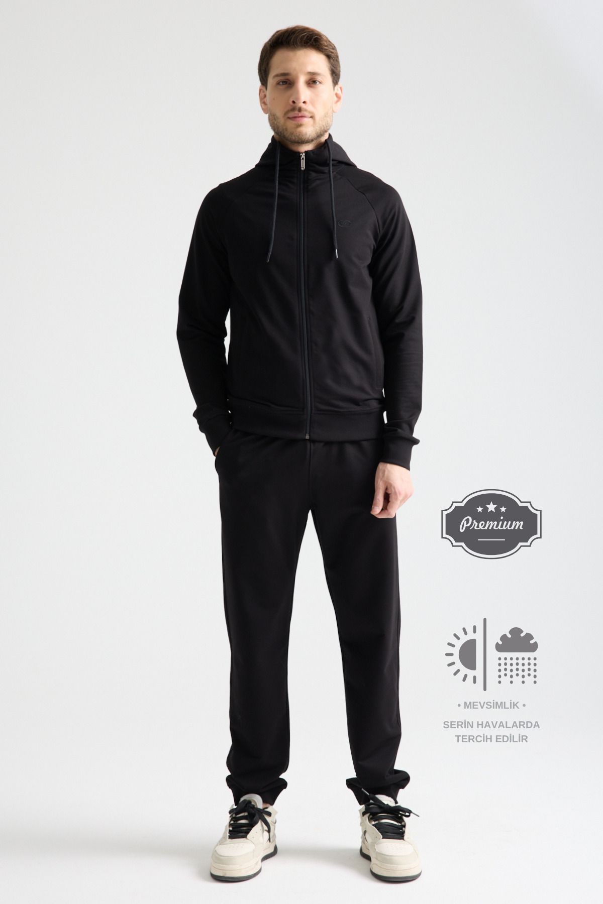 Shooter Sportswear Elit Class Erkek Eşofman Takımı Mevsimlik Kapüşonlu Manşetli Rahat Kalıp