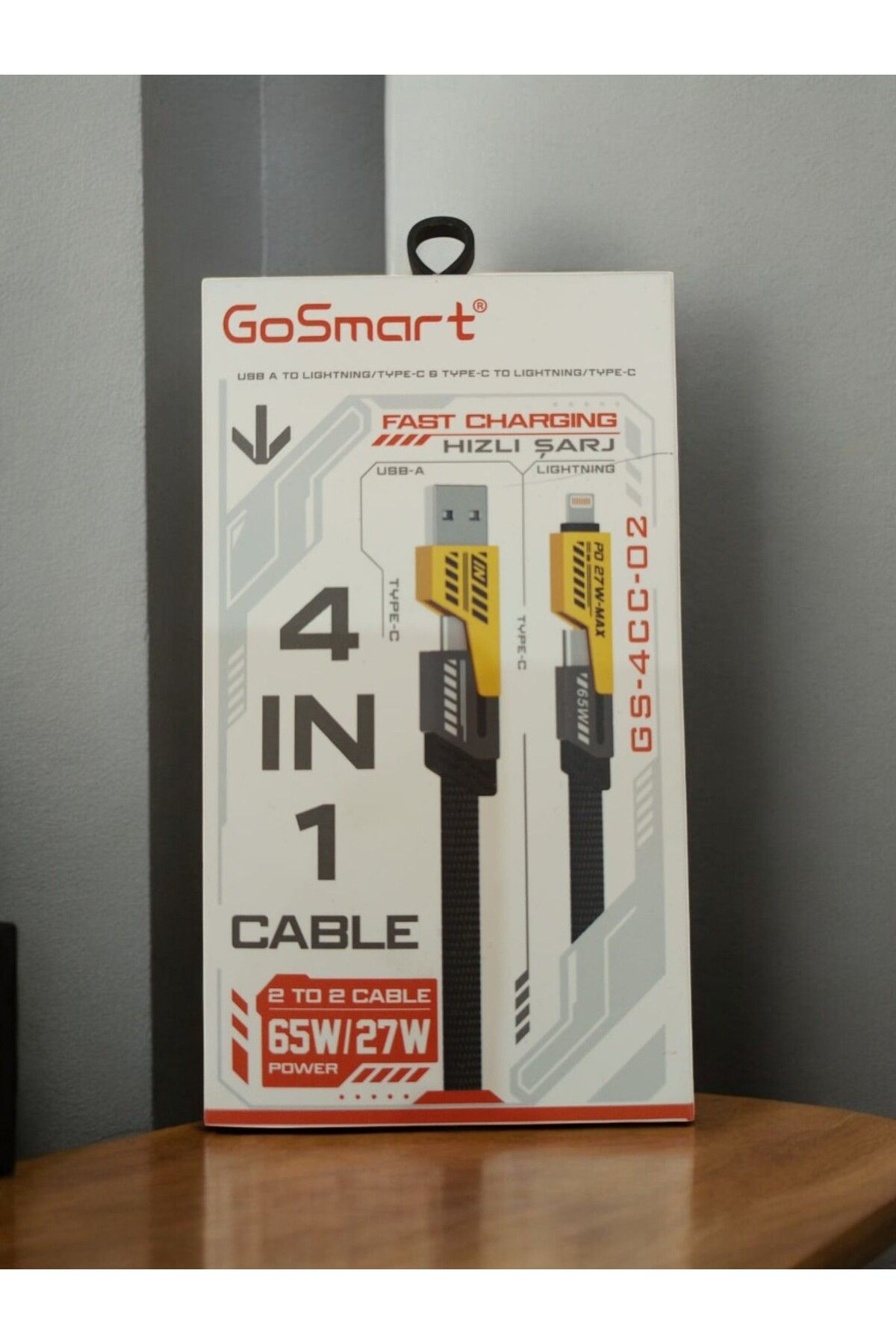 go smart Gs-4cc-02 4’ü 1 Arada Hızlı Şarj Kablosu – Teknolojiyi Kolaylaştıran Güçlü Çözüm!