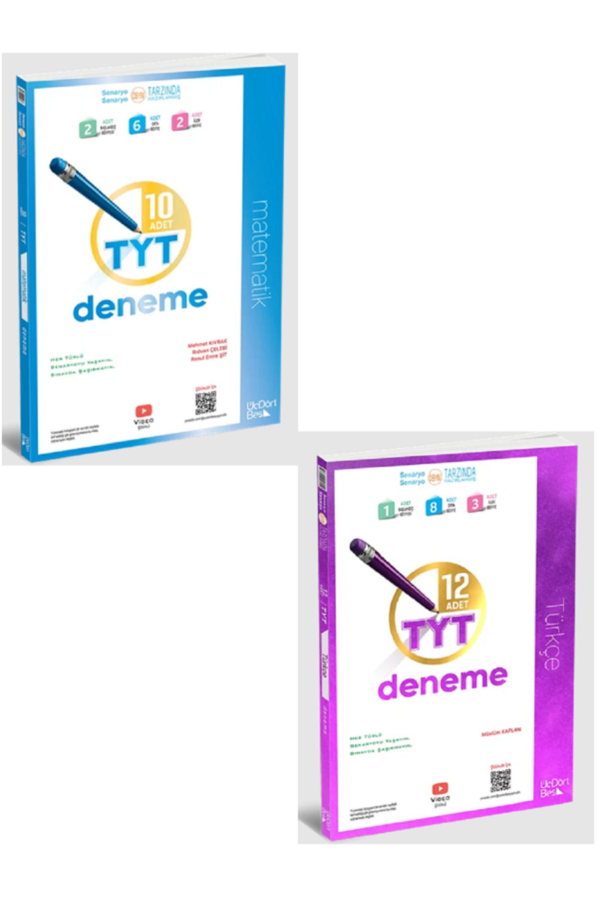 Açı Yayınları 345 TYT MATEMATİK - TÜRKÇE Denemeleri / 2025 YENİ - Video Çözüm - Senaryo Senaryo - Ösym Tarzında