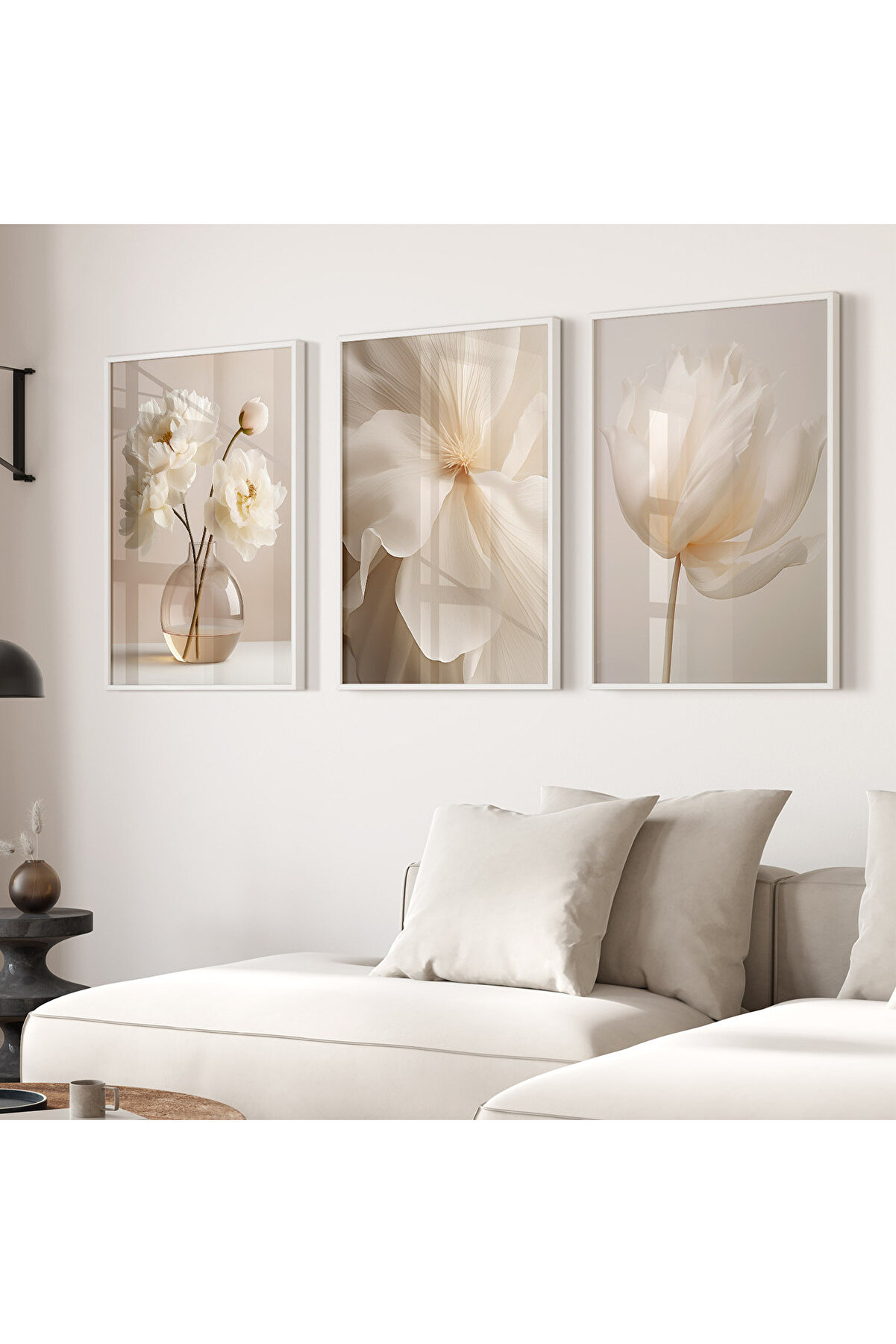 TekTablo Ahşap 3 Parça Çerçeveli Tablo Seti - Doğal ve Modern Dekorasyon Çözümünüz