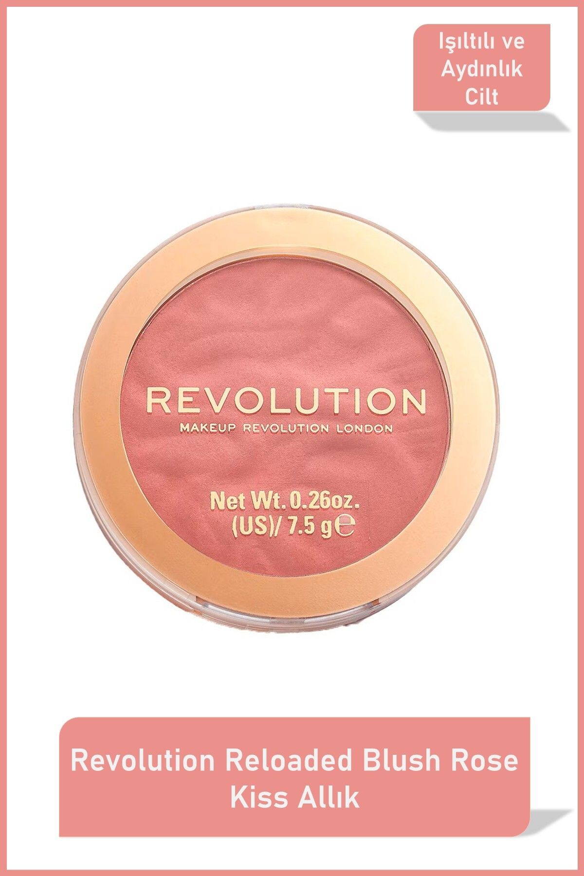 Revolution Reloaded Şeffaf Kadife Rose Kiss Allık