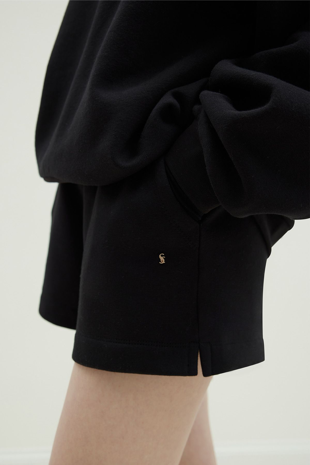 Suud Collection Siyah Ena Pamuklu Şort