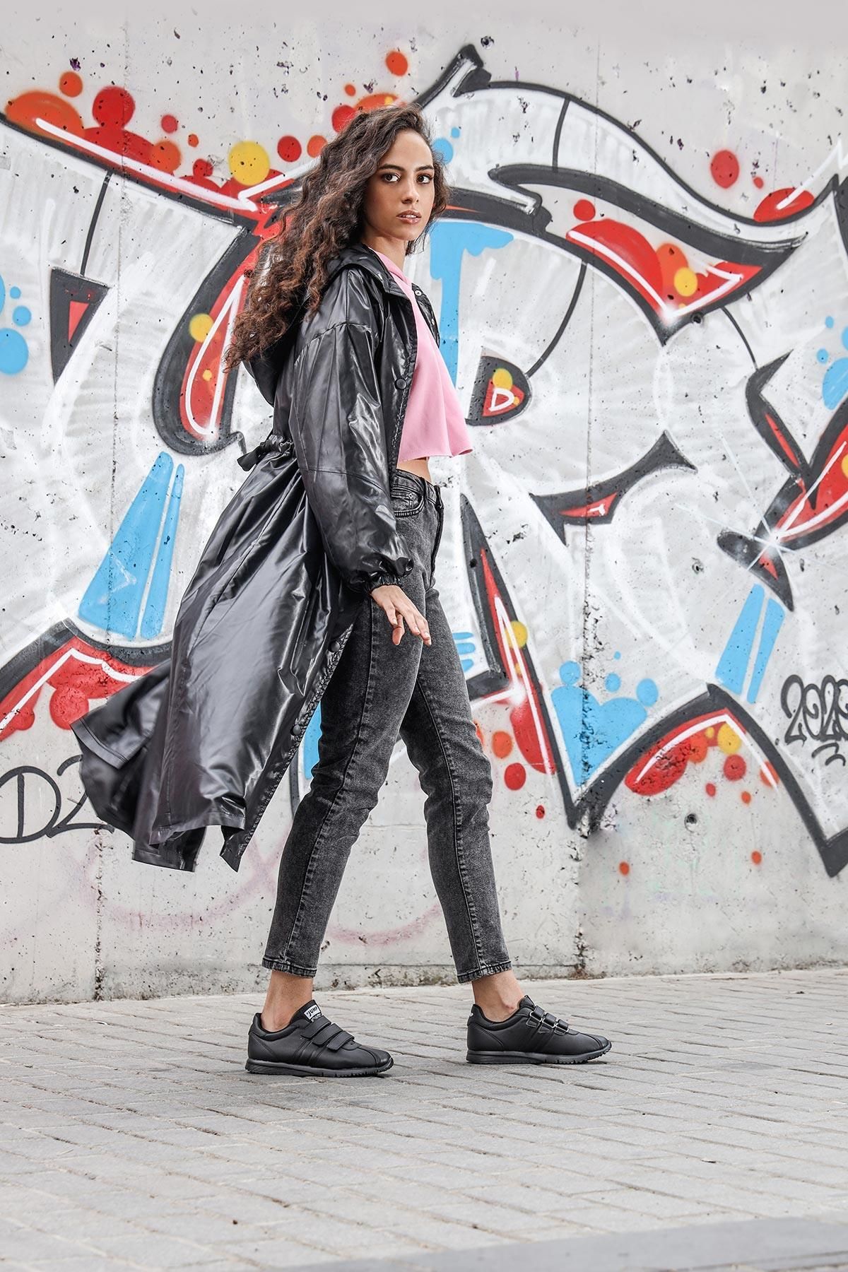 Jump 26835 Siyah Kadın Sneaker Günlük Spor Ayakkabı