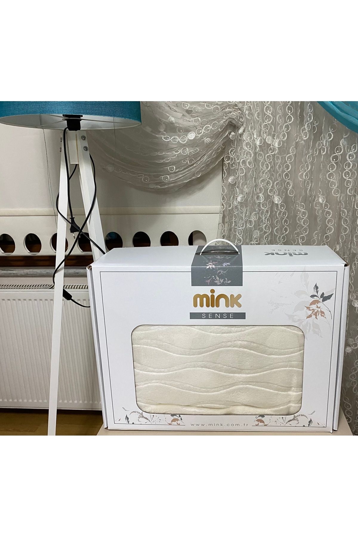MİNK Kalın Emboss Battaniye Tek Kişilik 160x220 Krem