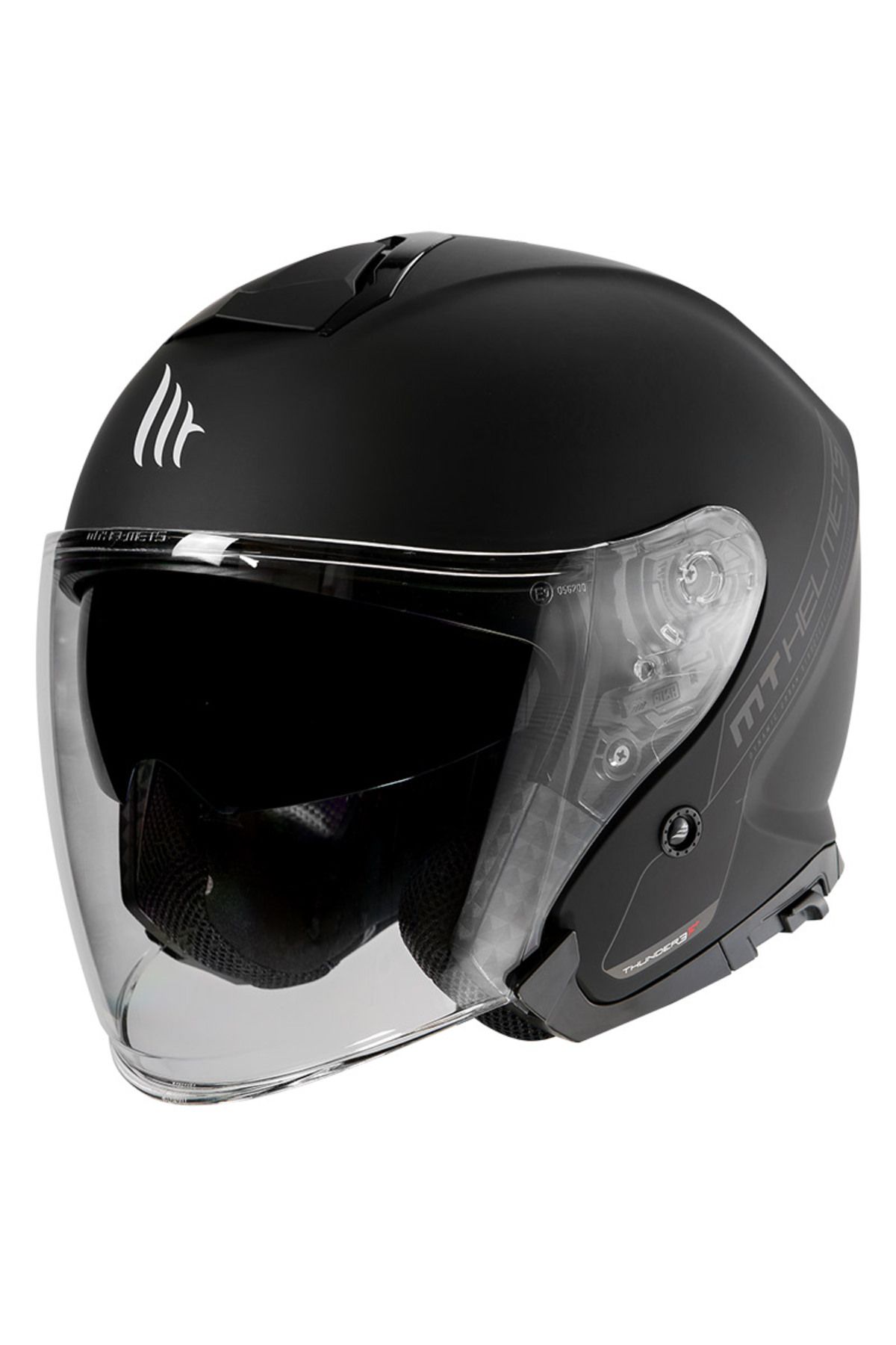 Genel Markalar Thunder 3 Sv Solıd A1 Yarım Yazlık Kask Mat Siyah Small