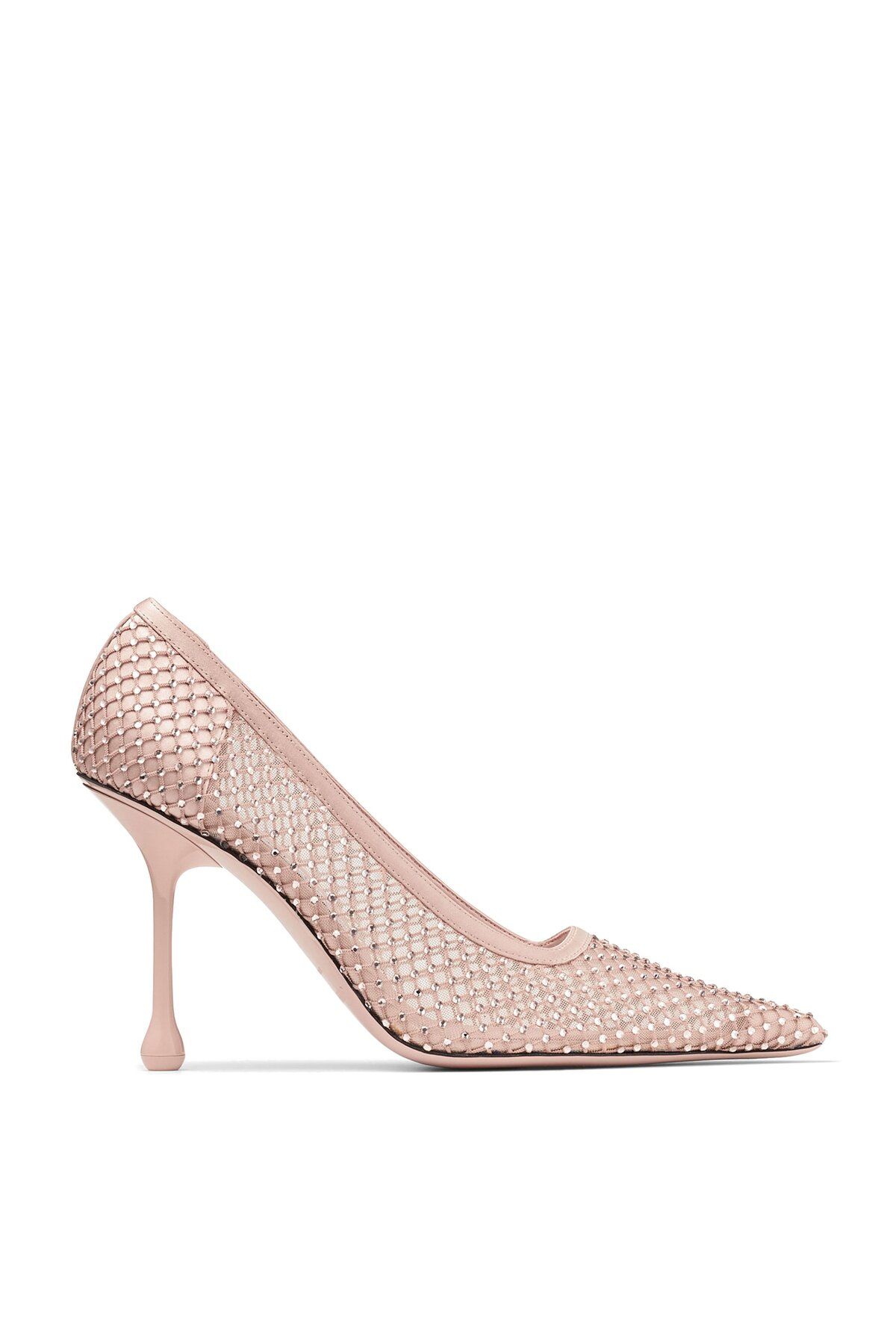 Jimmy Choo Ixia 95 Macaron Fileli Topuklu Ayakkabı - Bej