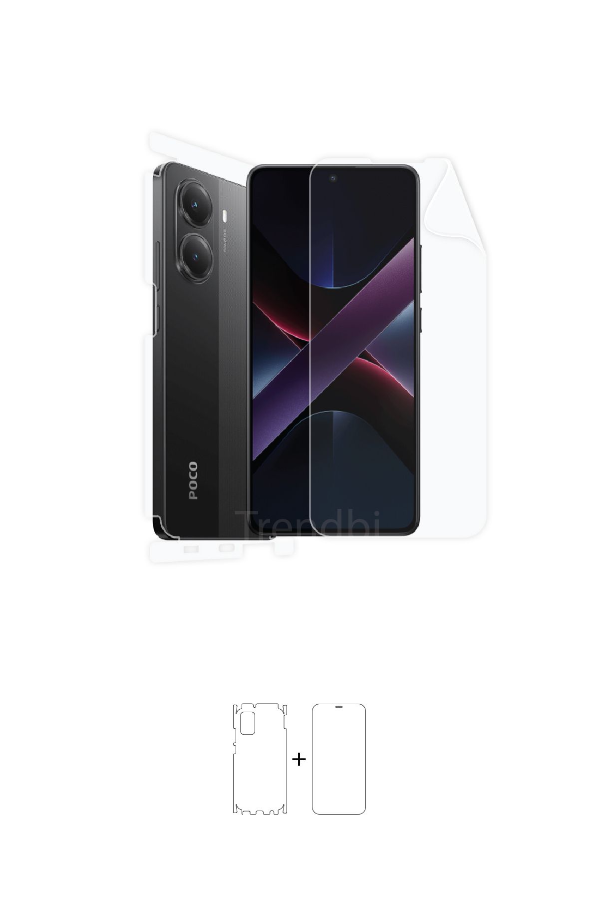 Wrapsol Xiaomi Poco X7 Pro Ekran, Arka ve Yan Koruyucu Fullbody Kaplama Koruyucu Poliüretan Film