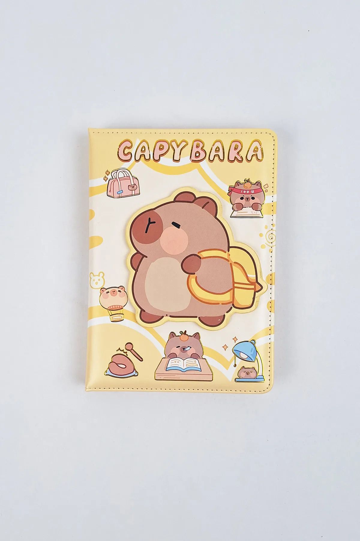 Kitapseçal Capybara 3D Döner Kapaklı A5 Defter Planlayıcı, Takvim ve To-Do List İçerikli