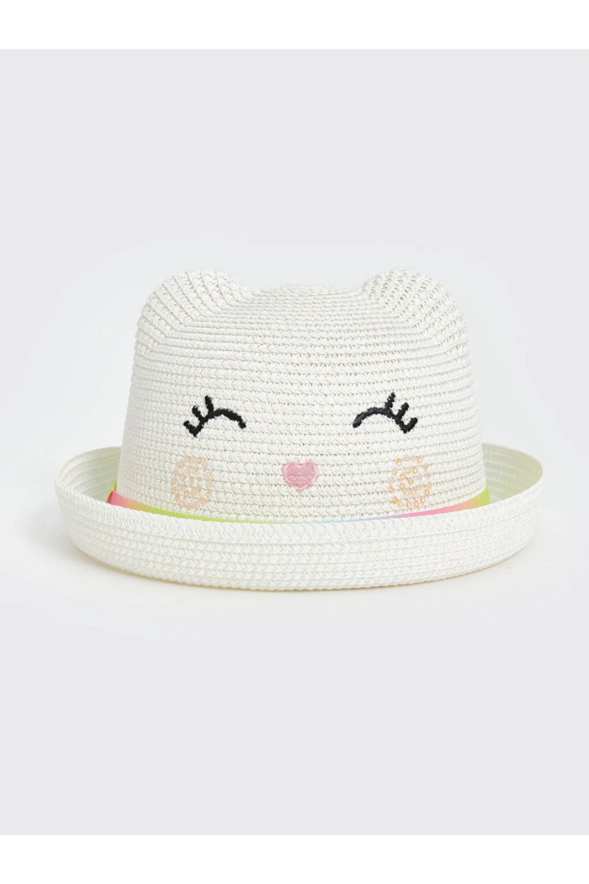 LC Waikiki LCW ACCESSORIES Bej Kız Çocuk Hasır Şapka