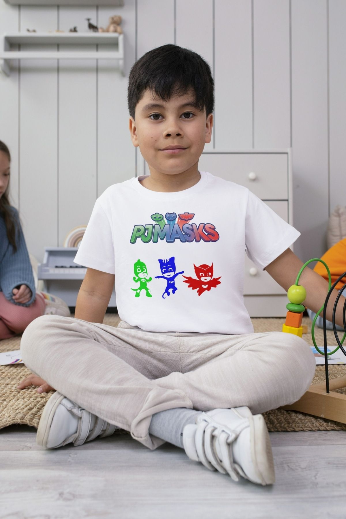 Texclusive PjMasks Tişört Çocuk Pijamaskeliler Çocuk Tshirt Unisex