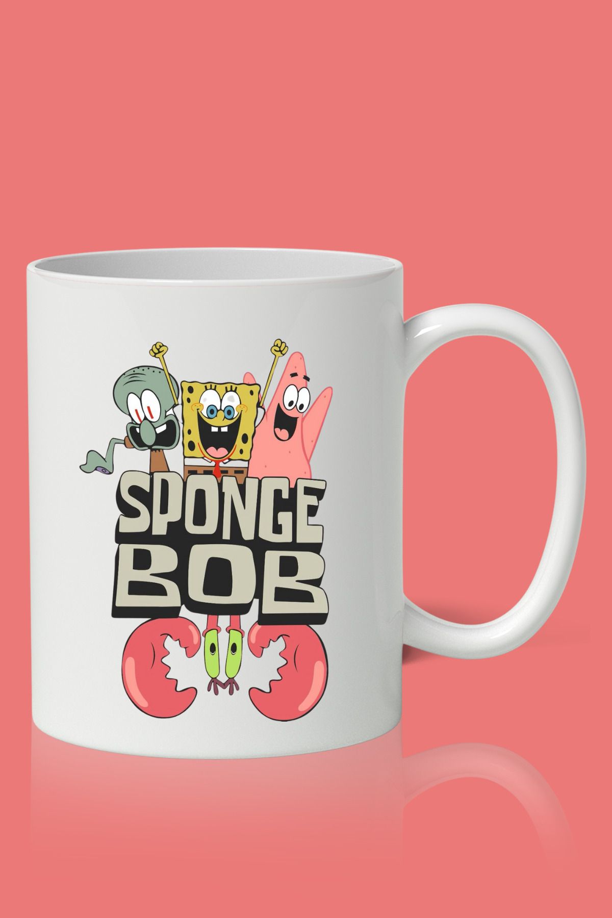 designedfy Sünger Bob Baskılı Kupa Bardak