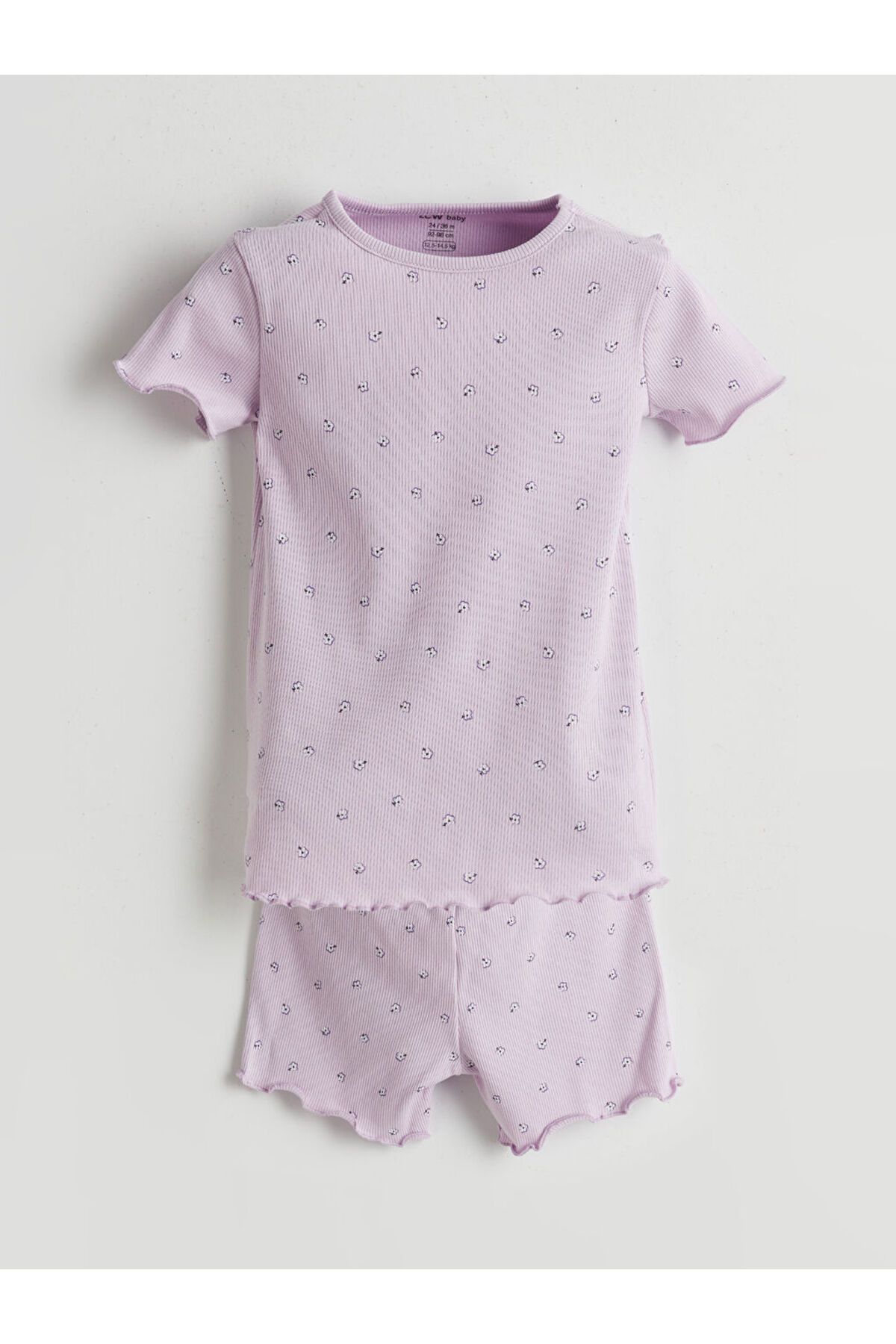 LC Waikiki LCW baby Çiçekli Kız Bebek Şortlu Pijama Takım