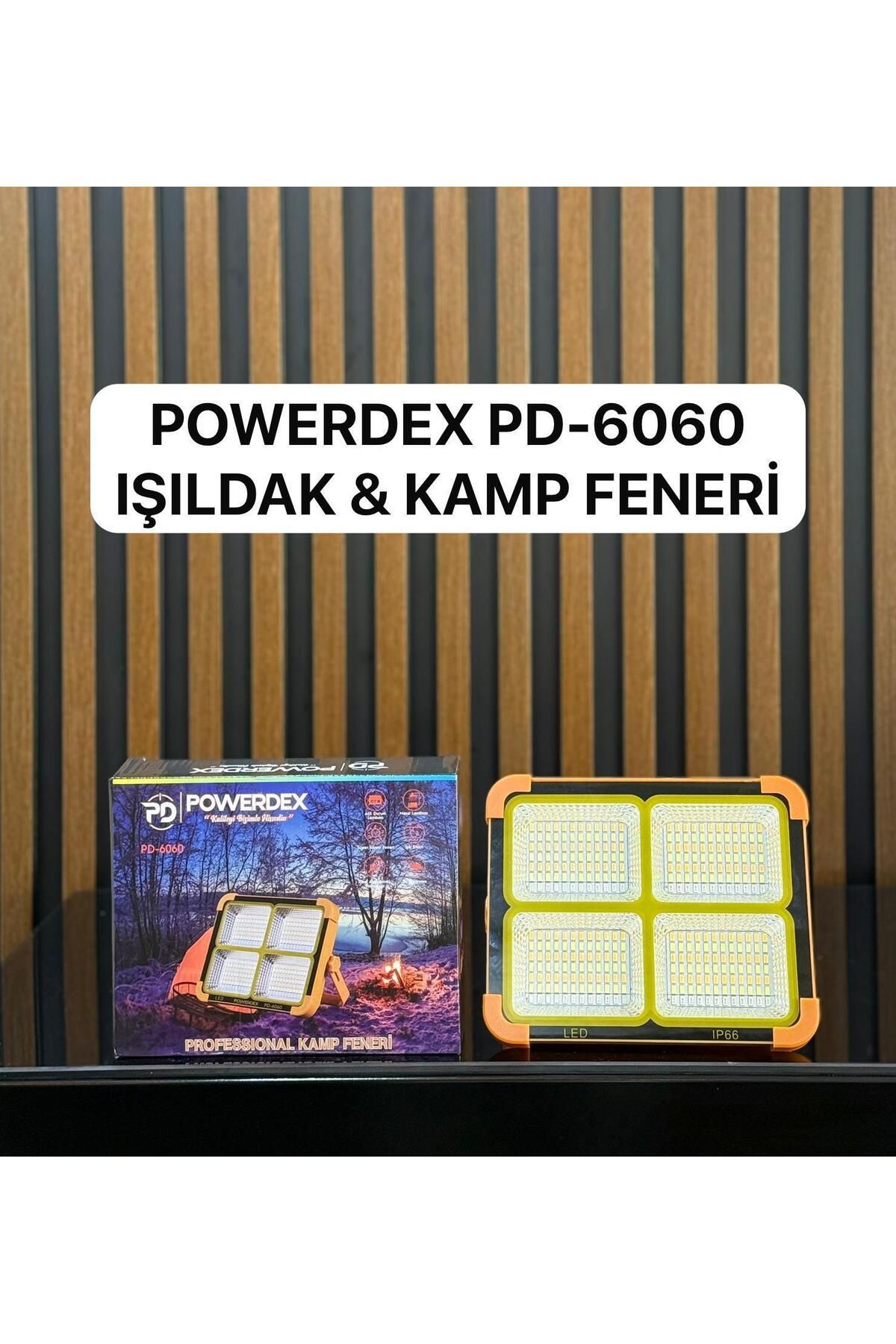 powerdex Taşınabilir Çalışma Ve Kamp Işığı, Güneş Enerjili, 100 W Profesyonel Kamp Çadır Feneri Pd-6060