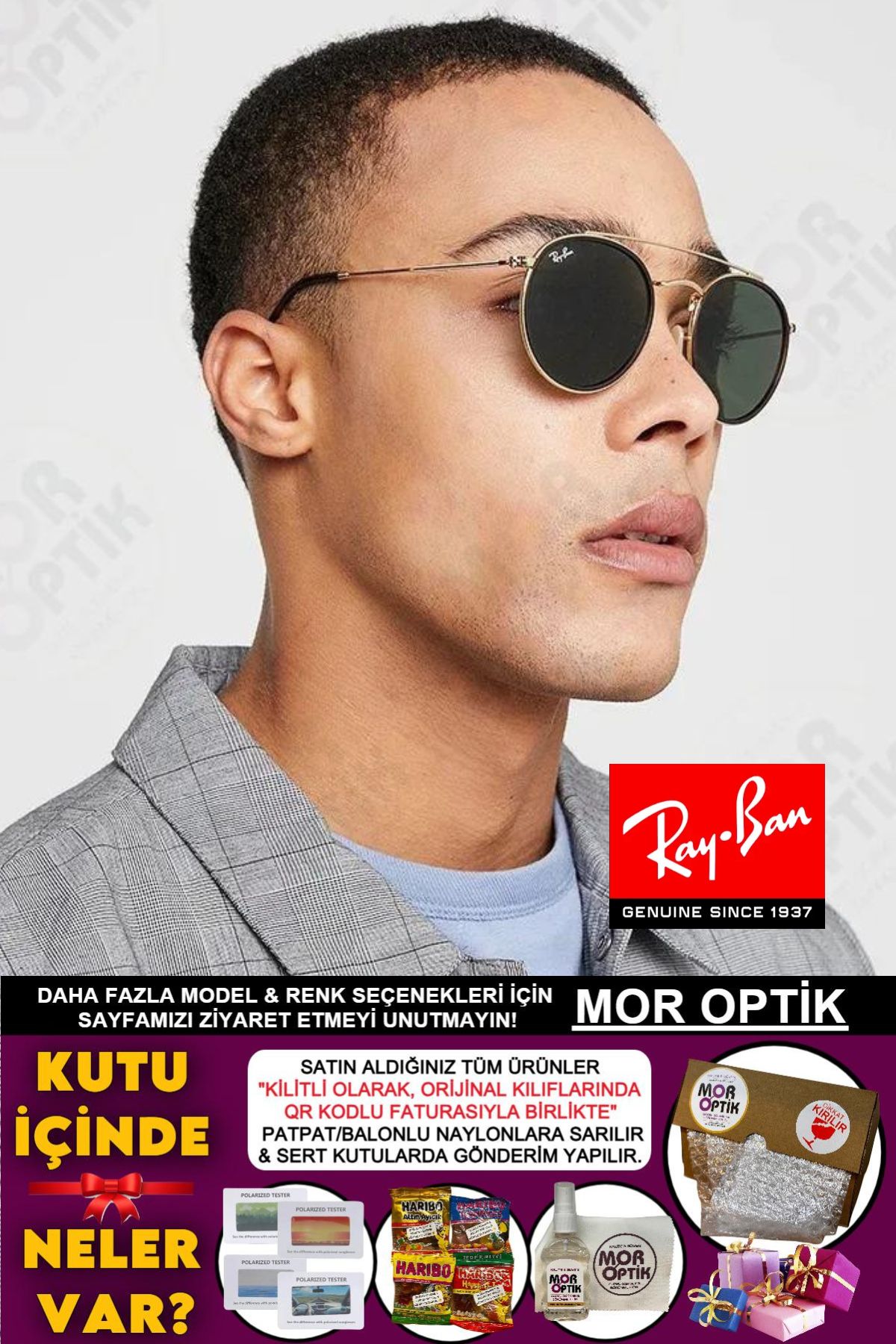 Ray-Ban Mor Optik Rb3647n "double Bridge" 001 (51 SİZE)