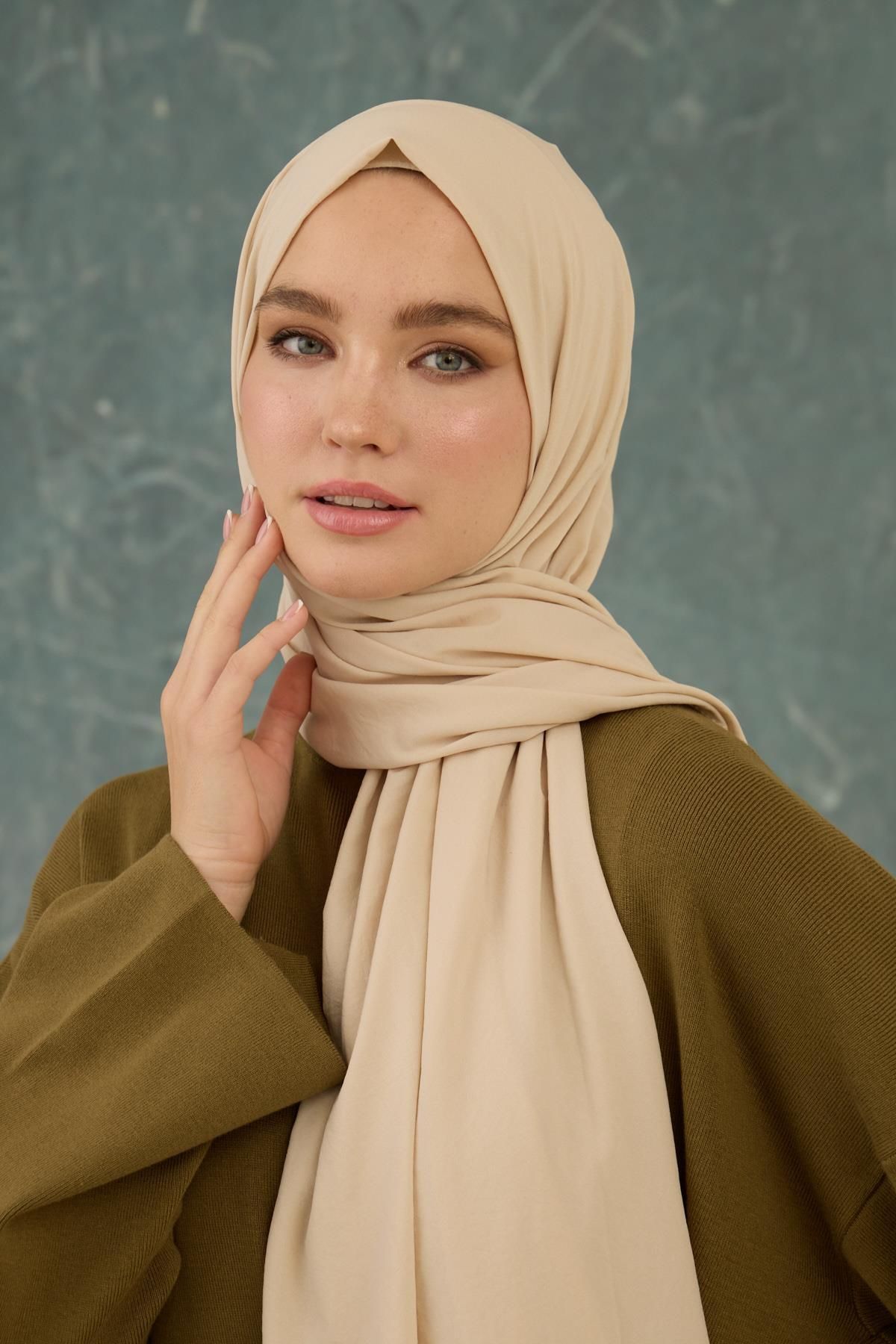 İpekhan Krem Yok Şal -  10000-17