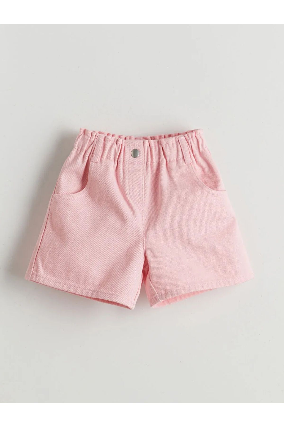 LC Waikiki LCW Kids Pembe Beli Lastikli Basic Kız Çocuk Şort