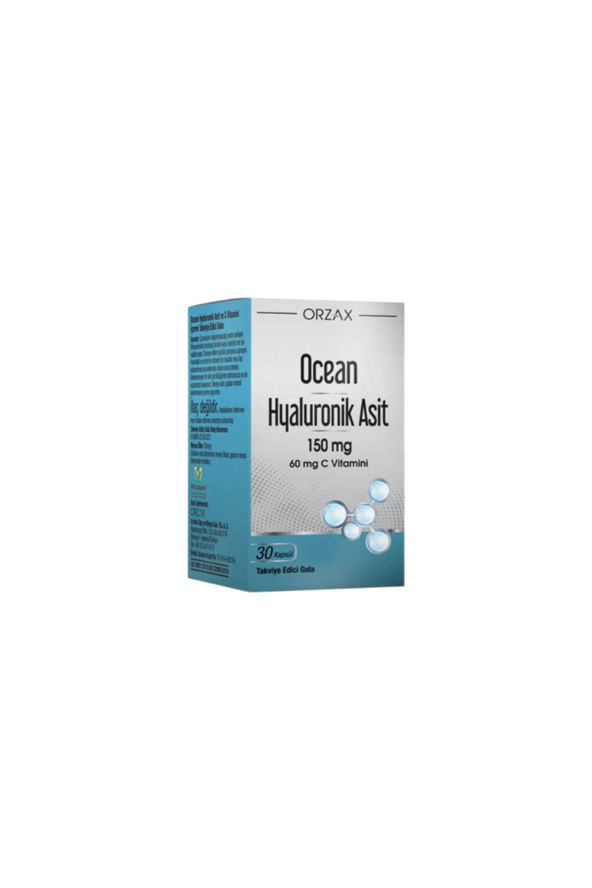 Orzax Ocean Hyaluronik Asit 150 Mg 30 Kapsül