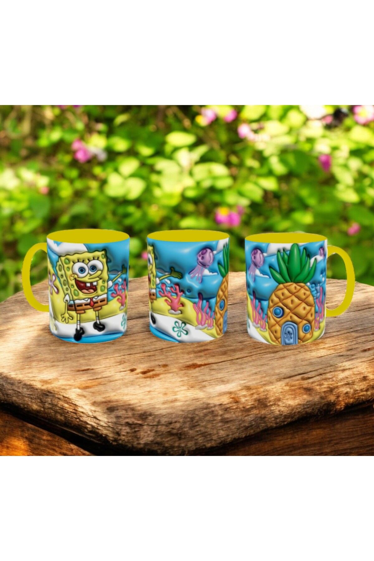 ALPŞAN TİCARET Sünger Bob Kupa Bardak Süngerbob Mug
