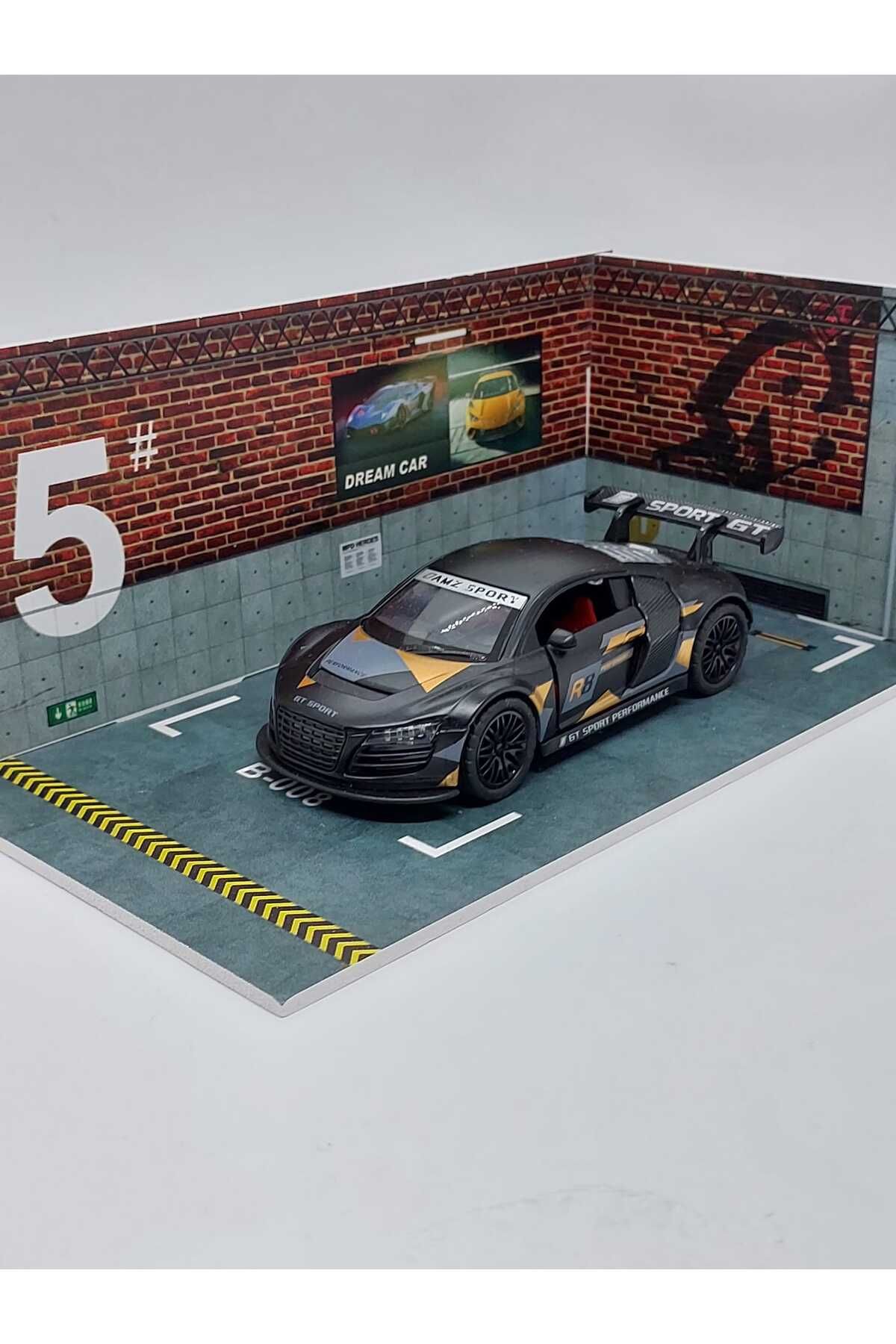 MODEL HEDİYELİK 1:36 Diecast Metal Spor Araba siyah 12 cm