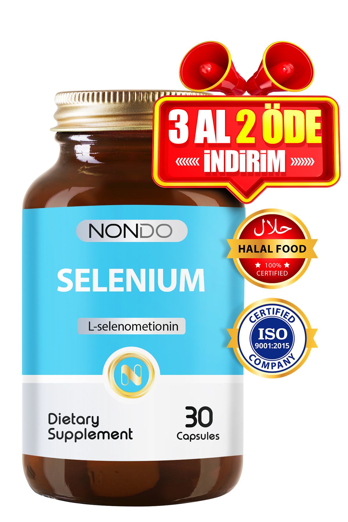 Nondo Selenium / Selenyum 30 Kapsül (l Selenometionin )