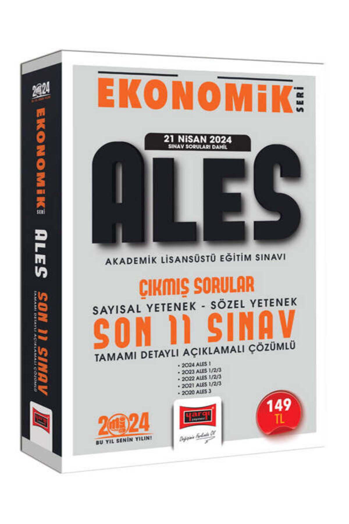 Yargı Yayınları Yargı 2024 Ales Ekonomik Seri Son 11 Sınav Çıkmış Sorular Çözümlü