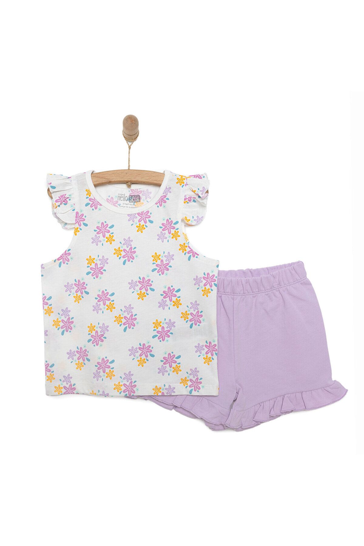ebebek Hello Baby HelloBaby Basic Kız Çiçek Baskılı Atlet-Şort Kız Bebek