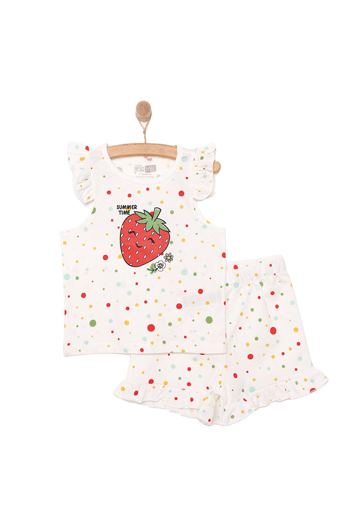 ebebek Hello Baby HelloBaby Basic Kız Çilek Baskılı Atlet-Şort Kız Bebek