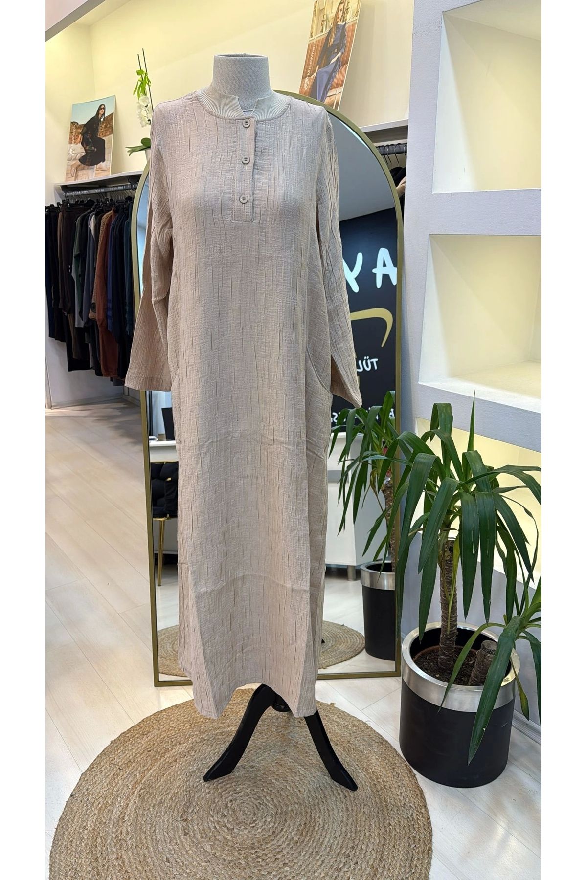Invee İNVEE ELBİSE  BEJ 7026