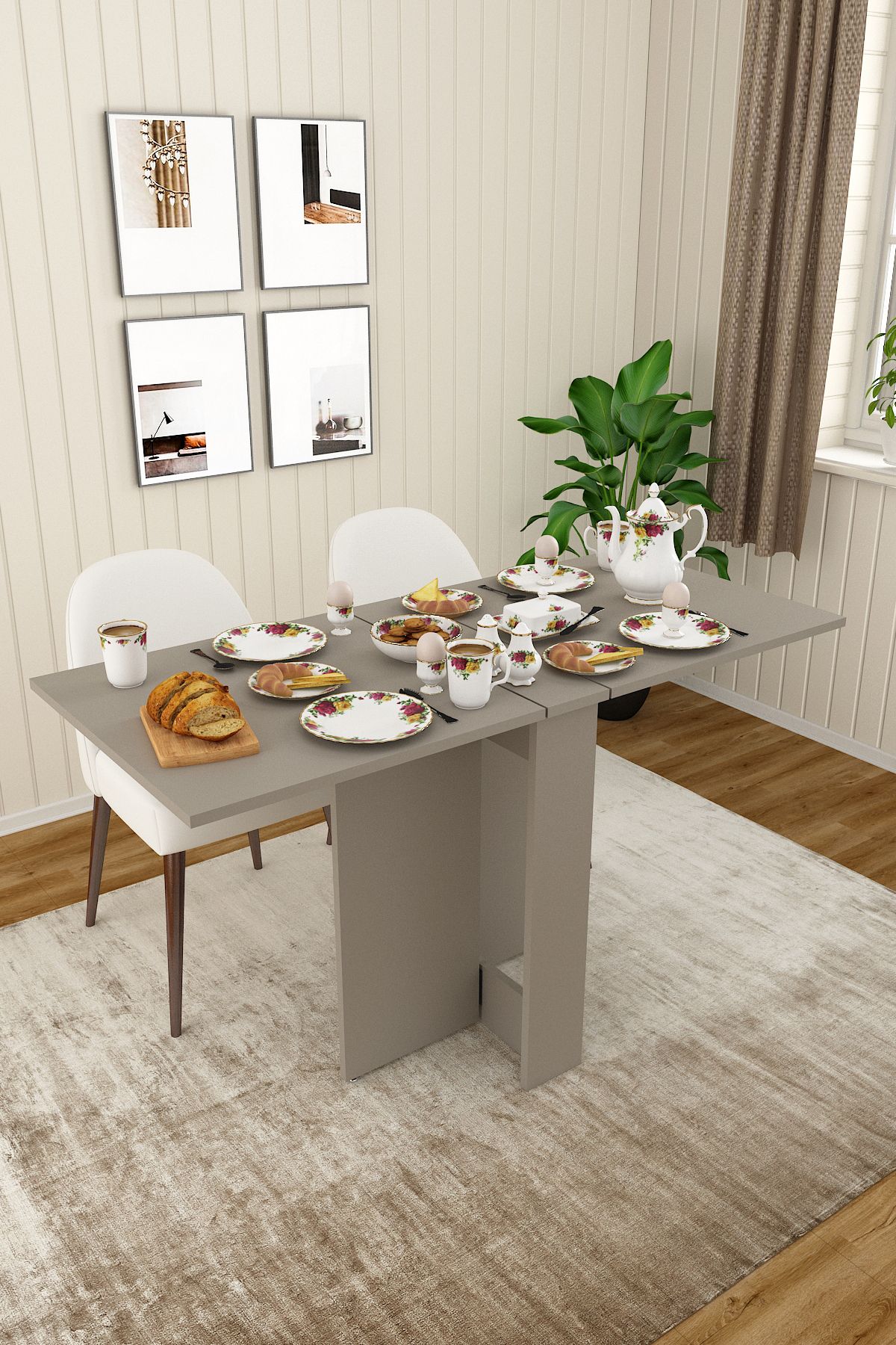 Asra Trend %100 Mdflam Katlanır Mutfak Yemek Çalışma Masası Km-32