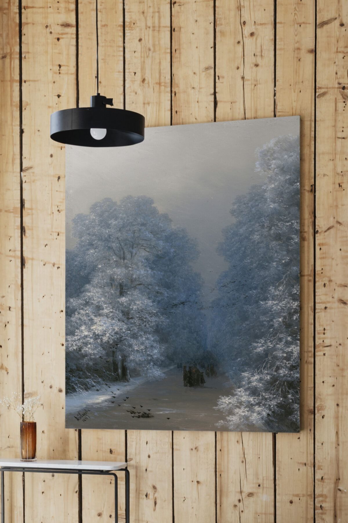 BiTablom Ivan Ayvazovski - Kış Manzarası Yağlı Boya Görünümlü Kanvas Tablo