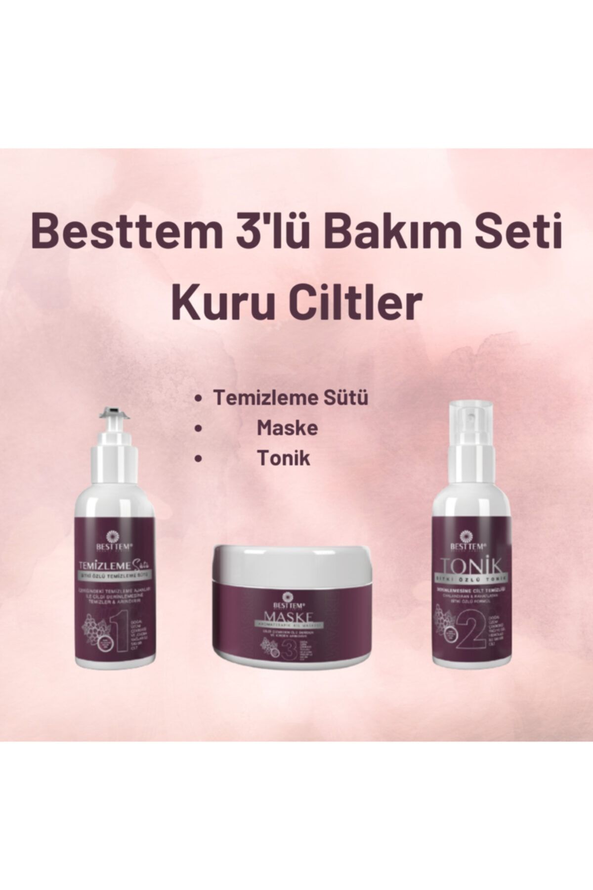 BESTTEM Natural Beauty Cilt Bakım Seti Kuru Ve Hassas Ciltler Için