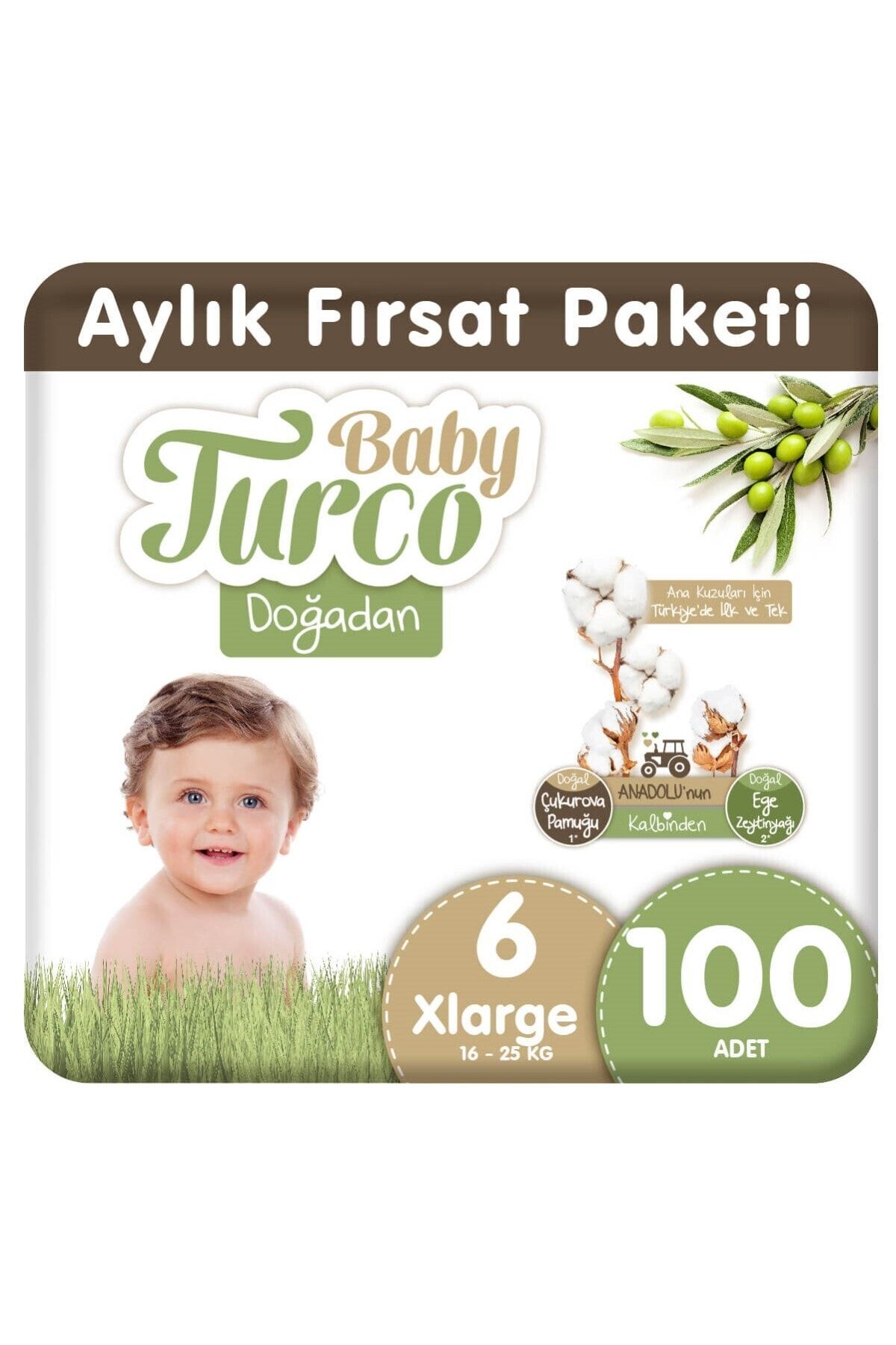 Baby Turco Doğadan 6 Numara Xlarge 100 Adet