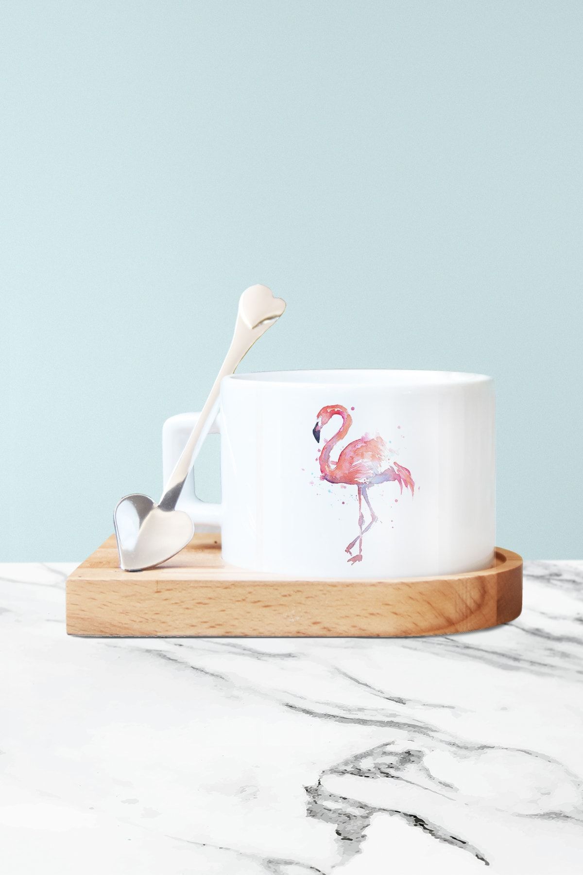 WixelArt Flamingo Baskılı Fincan