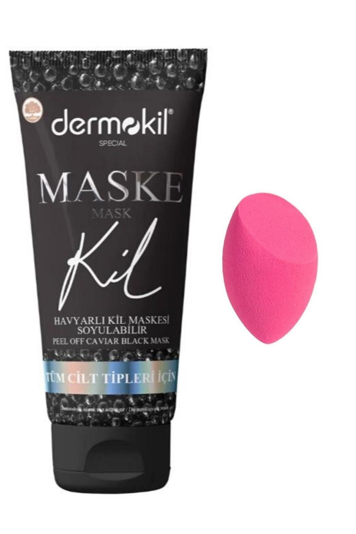 Dermokil Soyulabilir Havyarlı Siyah Kil Maskesi 75 ml + Mini Makyaj Süngeri B5