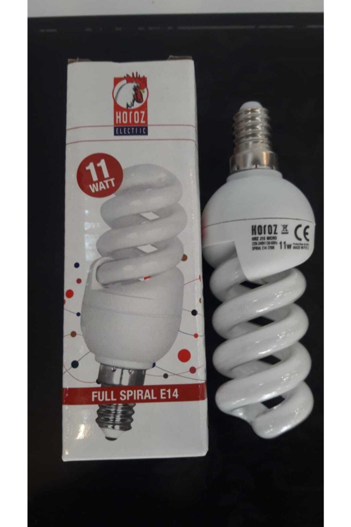 ADA AVİZE Horoz 11w E14 2700k Sarı Mini Spiral Ampul