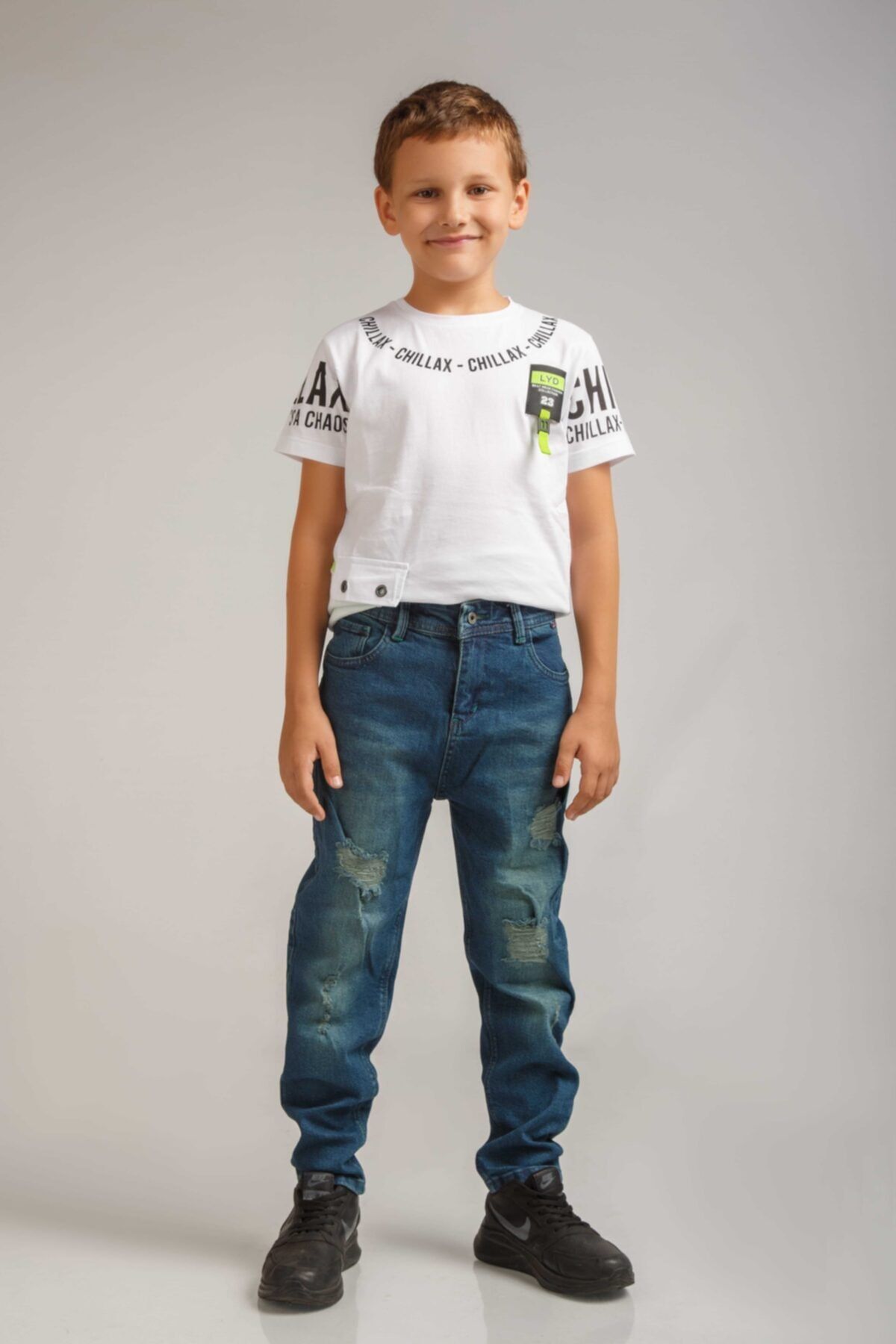 Dragora Boy Friend Erkek Çocuk Kot Pantolon Yeşil Tint2