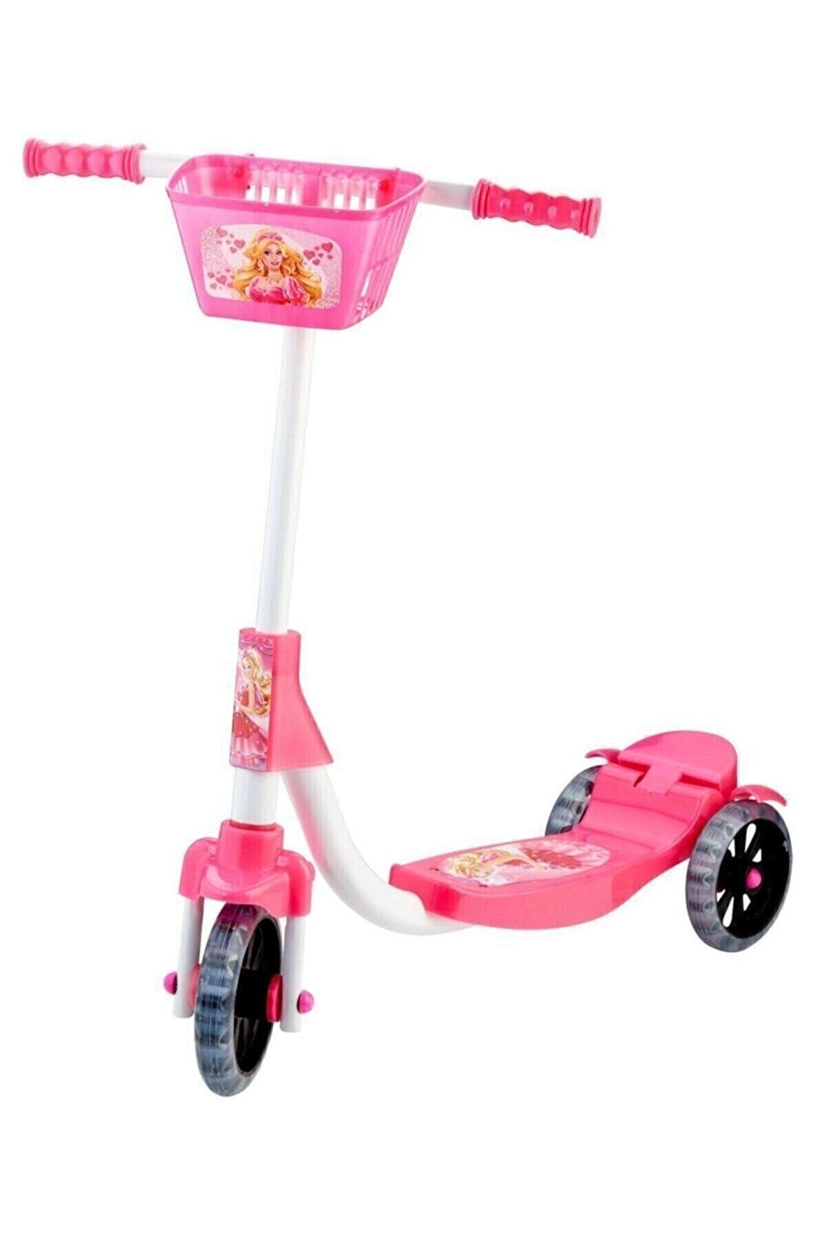 Beren Oyuncak 3 Tekerlekli Frenli Çocuk Scooter Barbie Figürlü (55 KG TAŞIMA KAPASİTELİ)