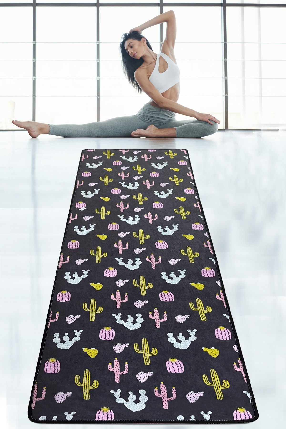 Chilai Home Opuntia Djt 60x200 cm Yoga Spor Fitness Pilates Halısı Yoga Matı Yıkanabilir Kaymaz