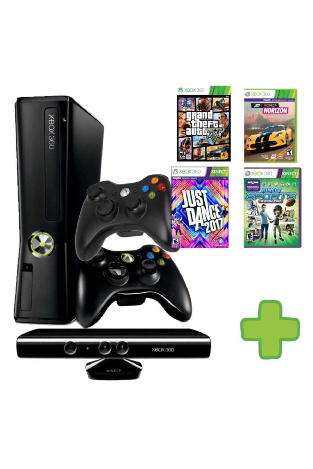Microsoft Xbox 360 Jtag 2 Adet Kablosuz Kol Kinect Kamera 30 Oyun