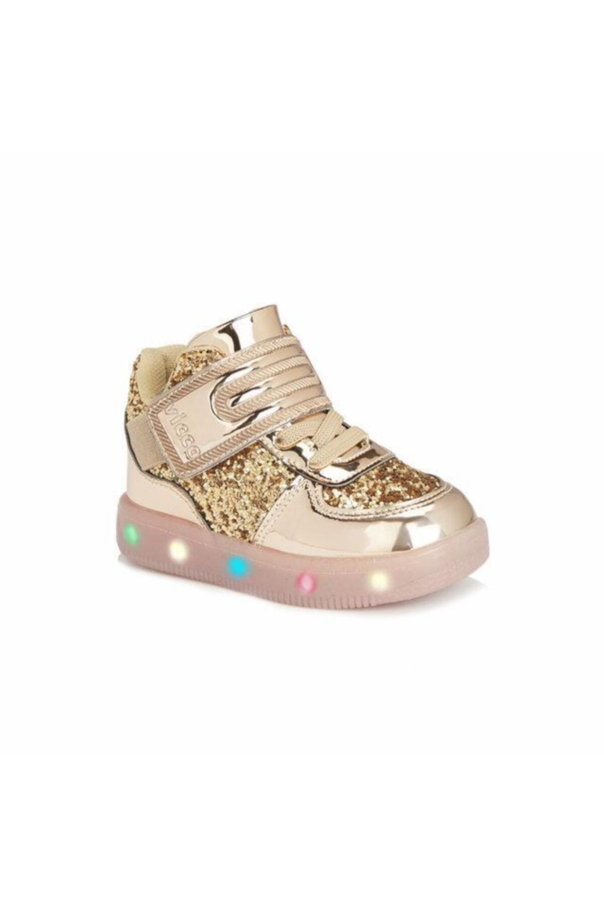 Vicco Altın - 220.20k.105 Ortopedik Işıklı Kız Çocuk Boğazlı Sneaker