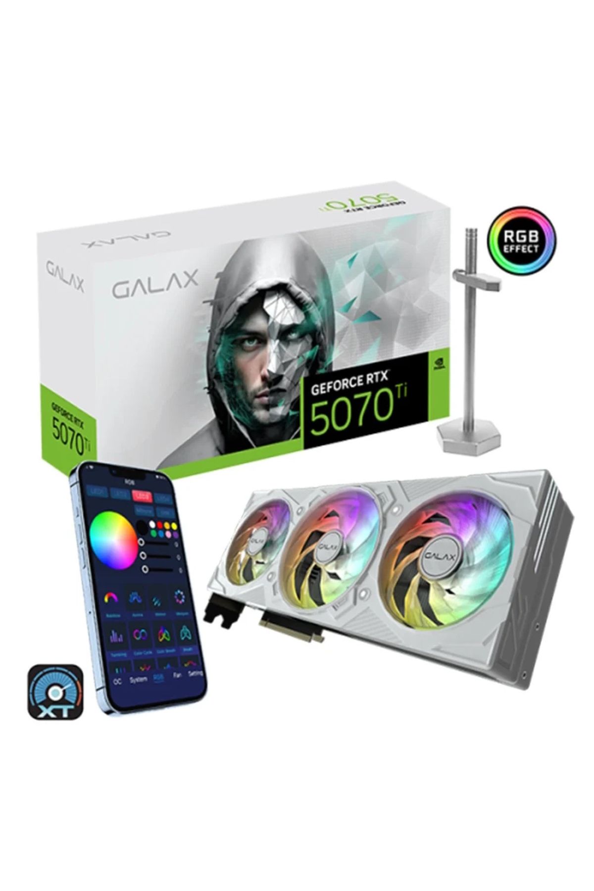 GALAX GeForce RTX 5070 Ti EX Gamer 1-Click OC White 16GB GDDR7 256 Bit DLSS 4 Ekran Kartı